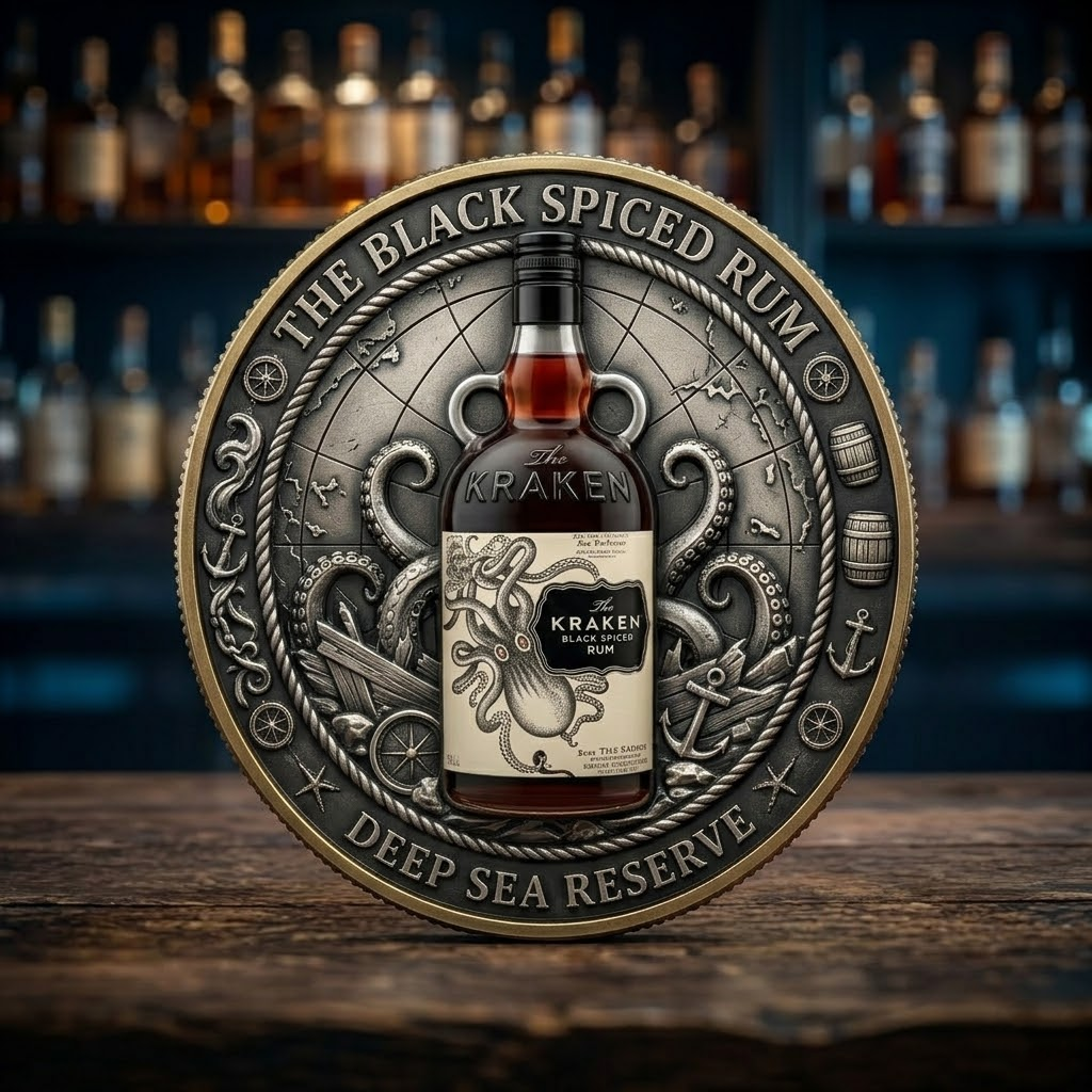 The Kraken Black Spiced Rum Collector Coin