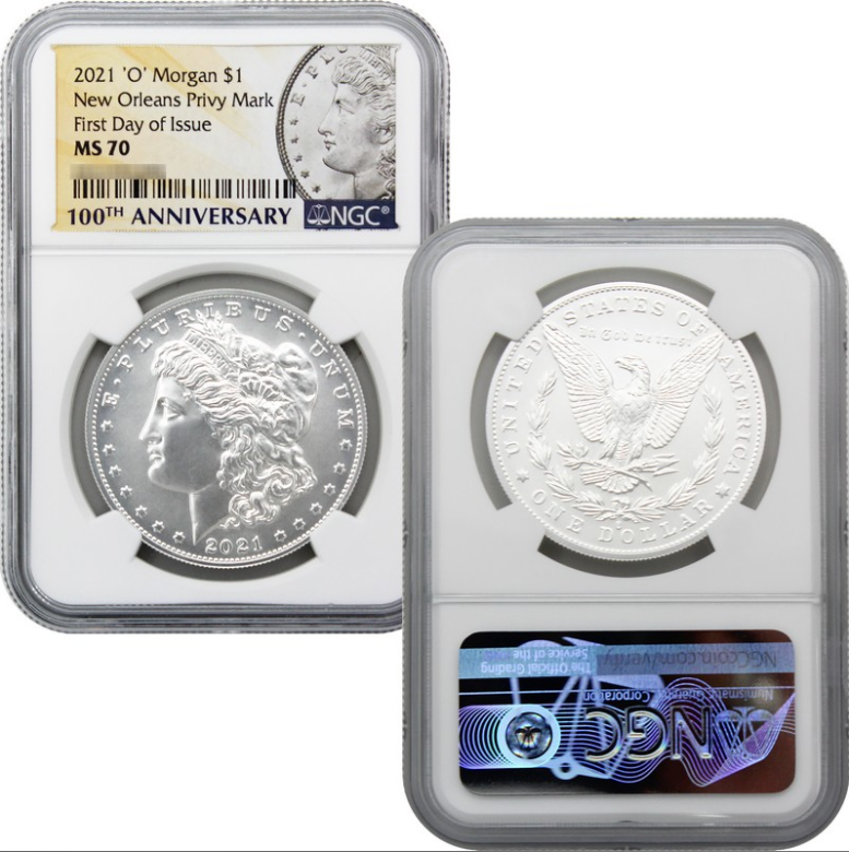 2021 Morgan & Peace Silver Dollar 6 Coin Set NGC MS70 Centennial Label (Buy individually or as a set)