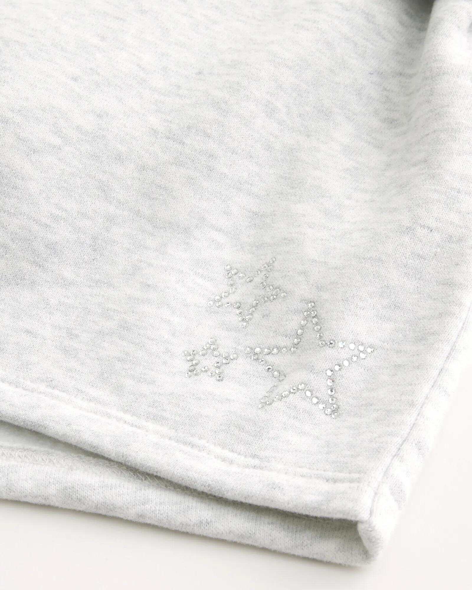 Side Stripe Fleece Mini Shorts