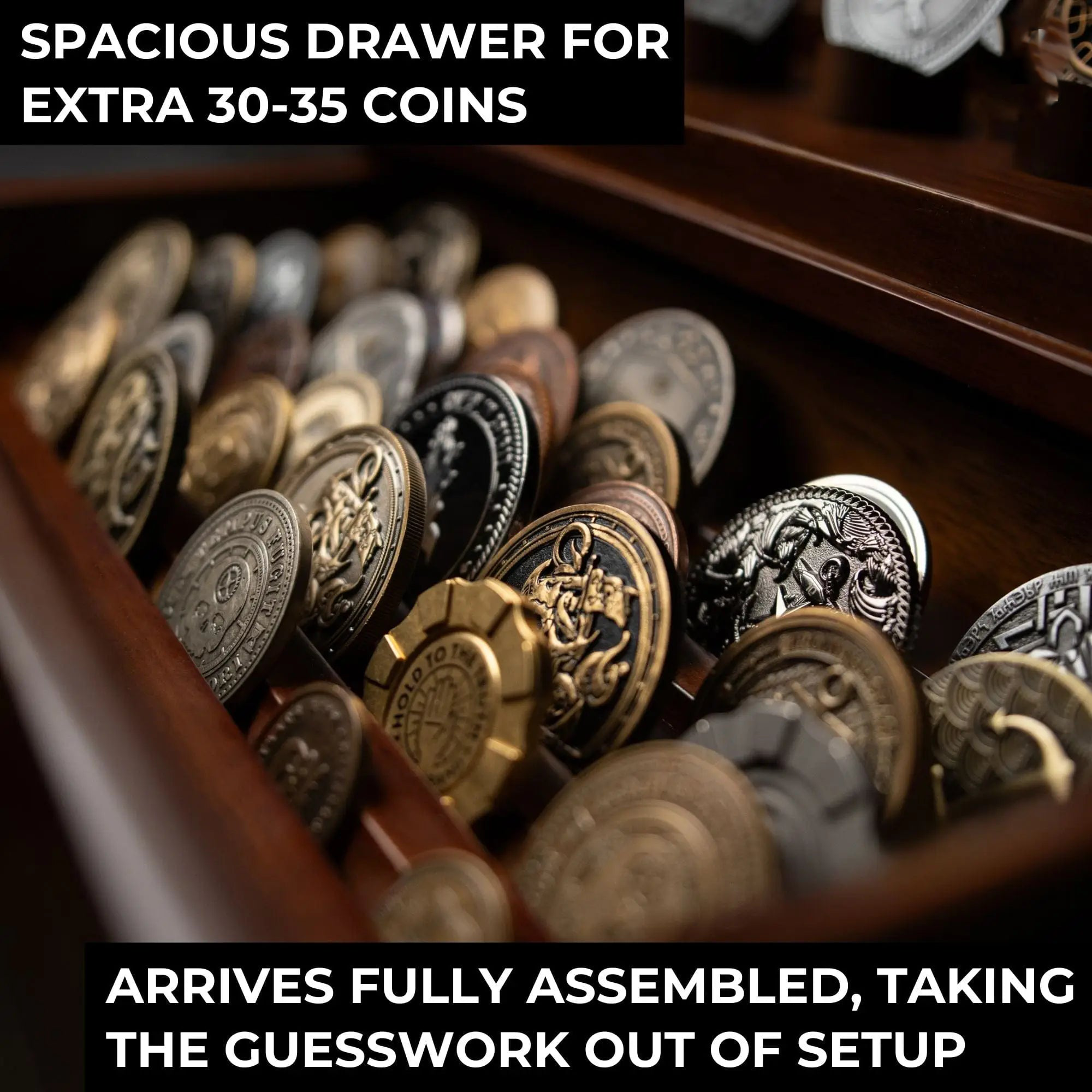 Commemorative Coin & Challenge Coin solid wood display box