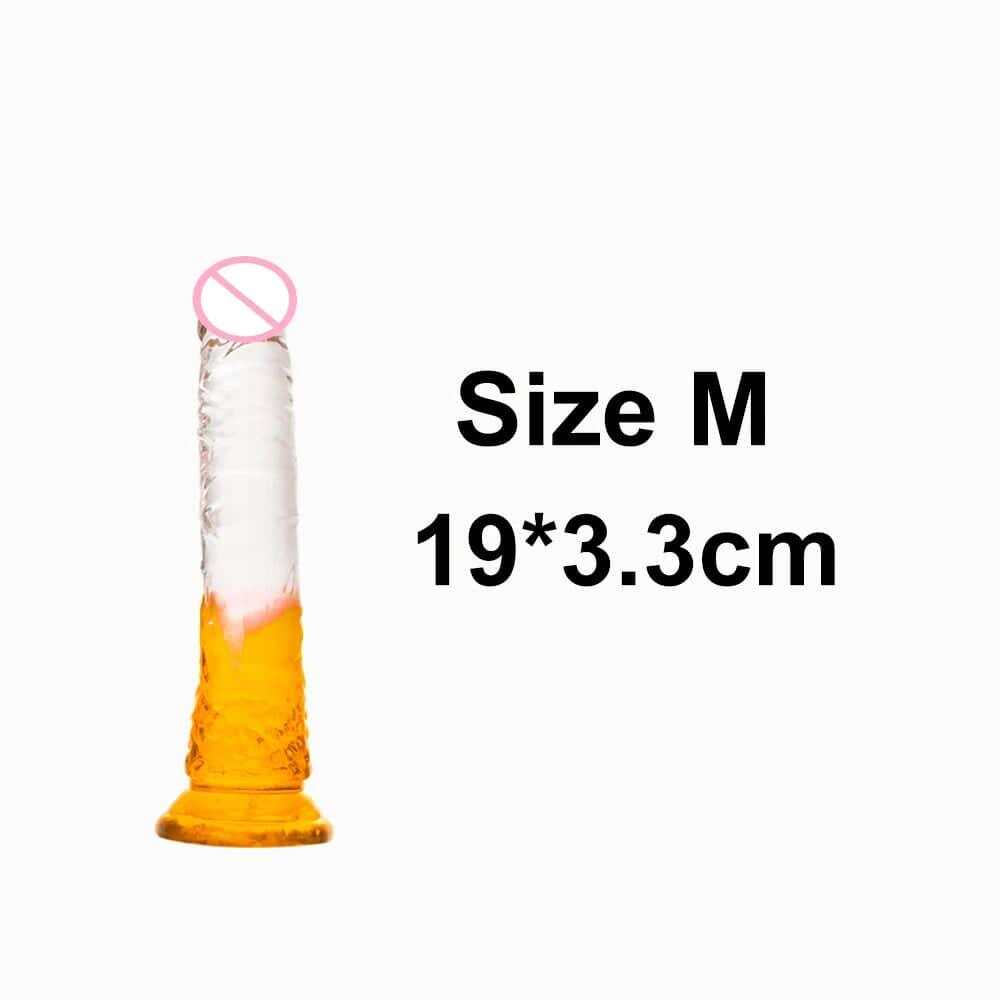 Crystal Jelly Huge Dildo - Realistic Design for Couples & Solo Play
