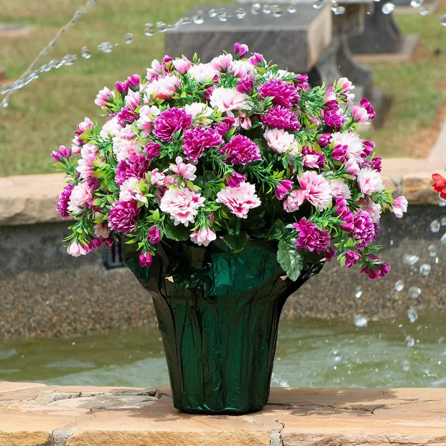 🏆Last Day 49% OFF⚡Artificial Flowers Sunset Garden Mums Bouquet Decoration - UV resistant, Waterproof, Windproof