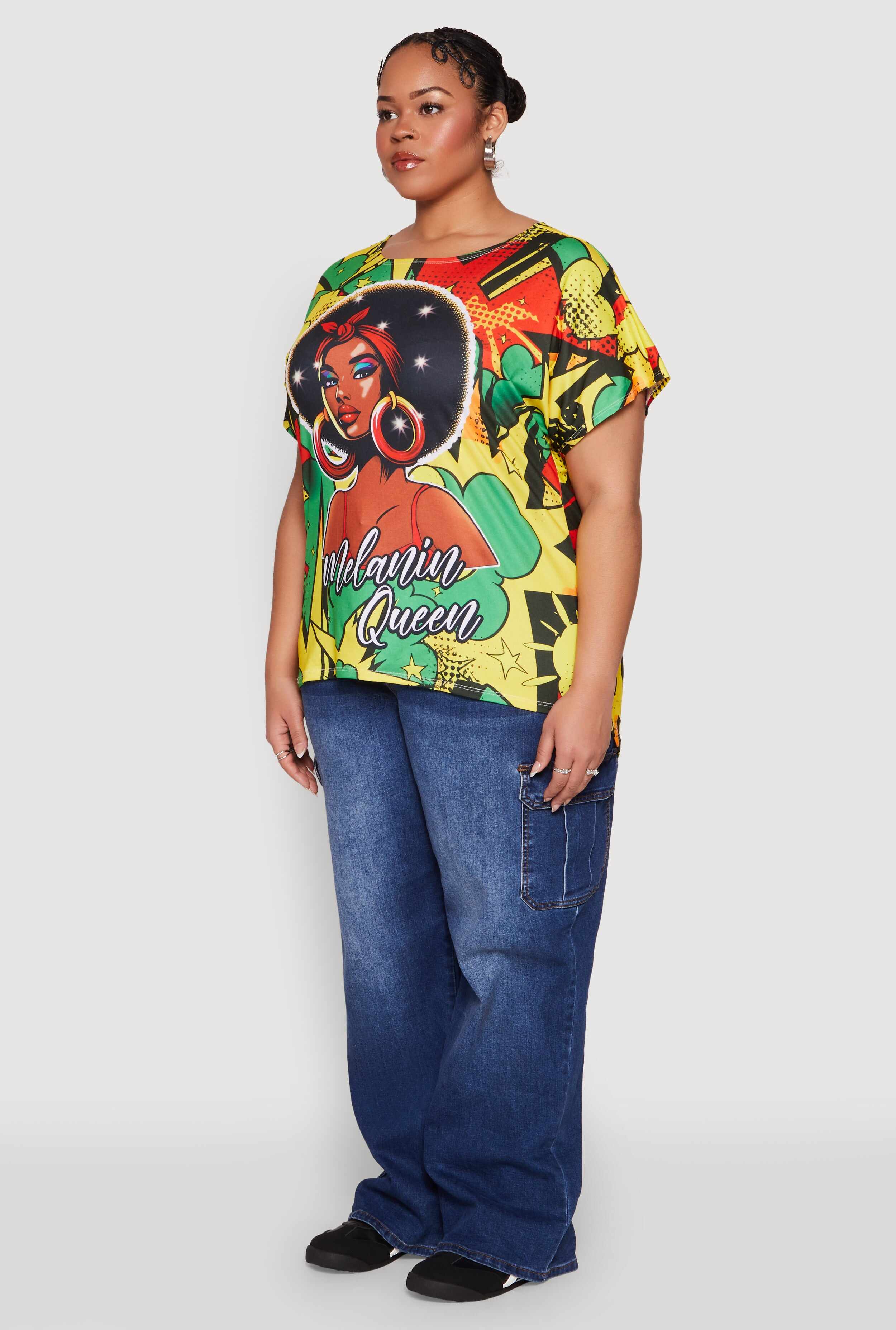 Plus Size Melanin Queen Graphic Tee