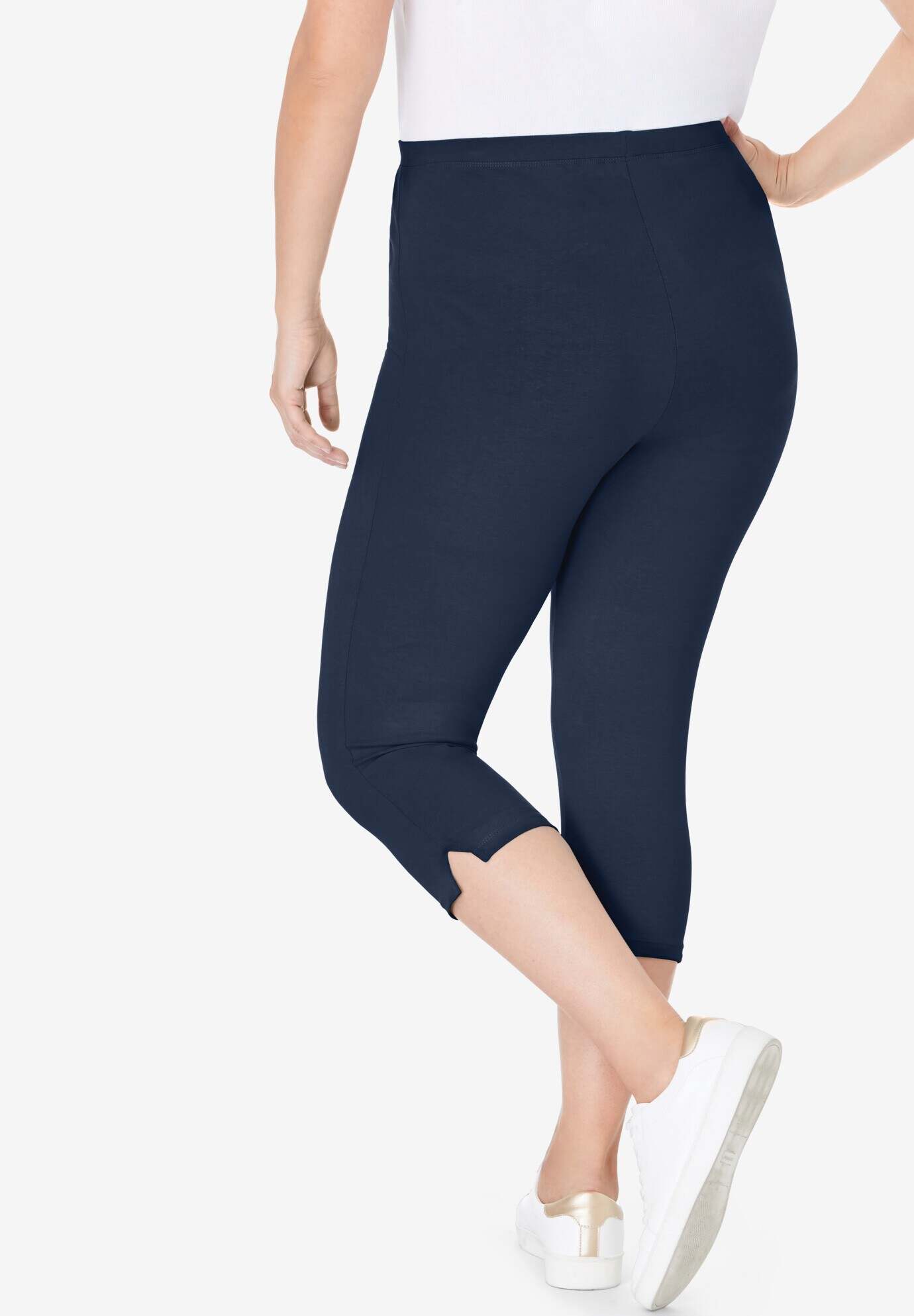 Stretch Cotton Capri Legging