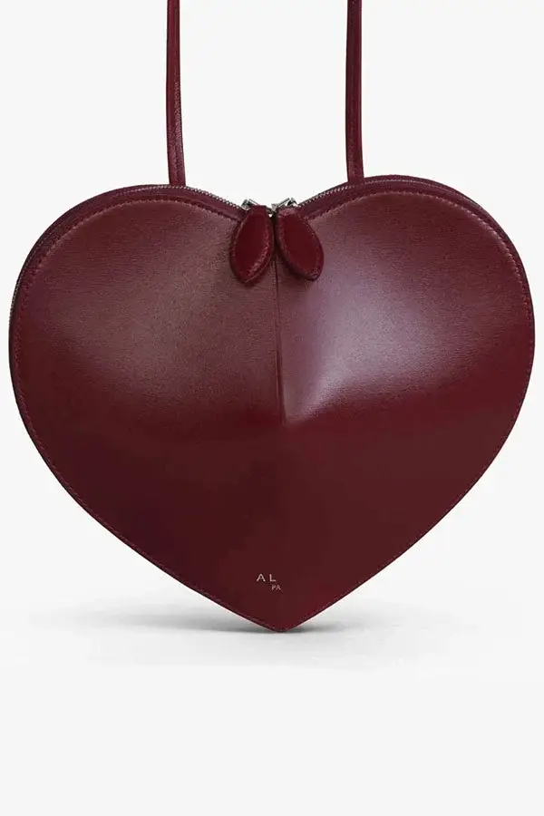 Fashionable Heart-Shaped Leather Shoulder Bag
