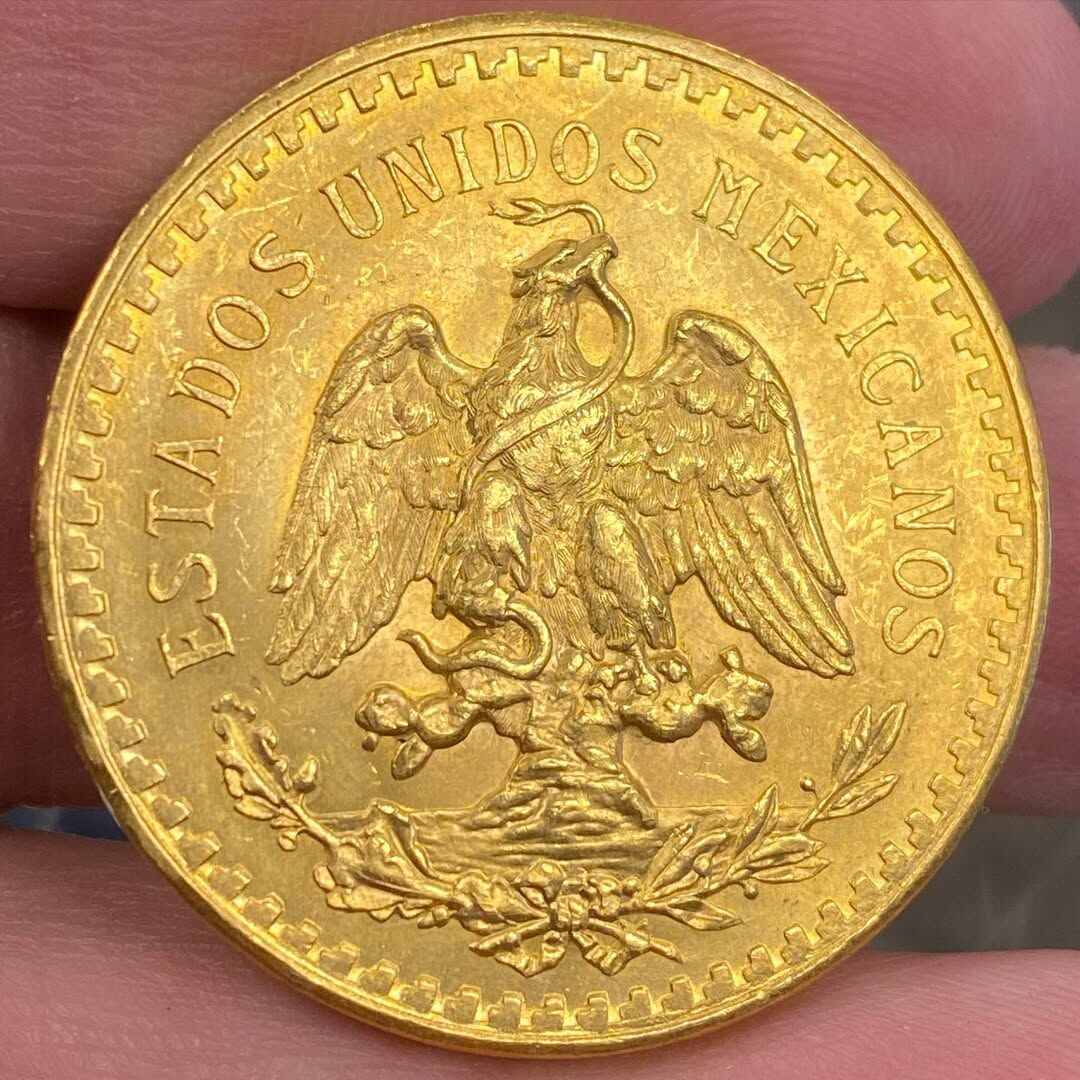1821 & 1929 Mexican 50 Pesos Gold Coins