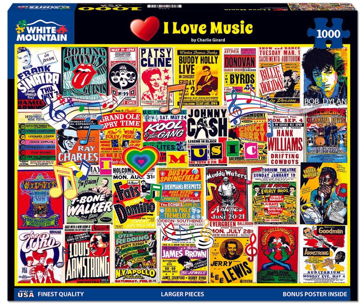 I Love Music (1634pz) - 1000 Piece Jigsaw Puzzle