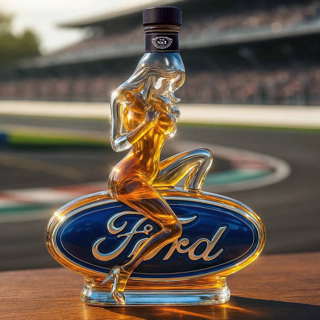 Attractive Ford whiskey bottle