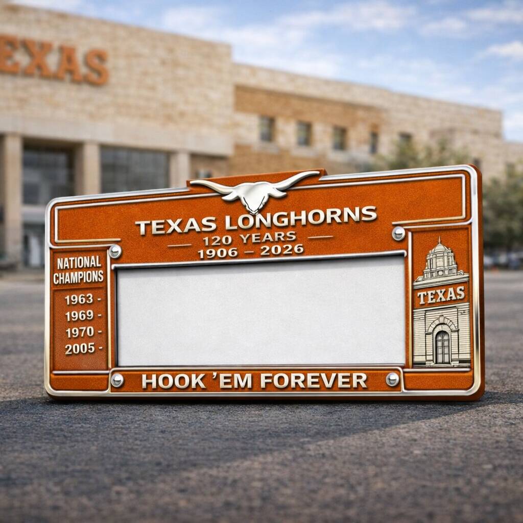 Longhorns 120th Anniversary License Plate Frame