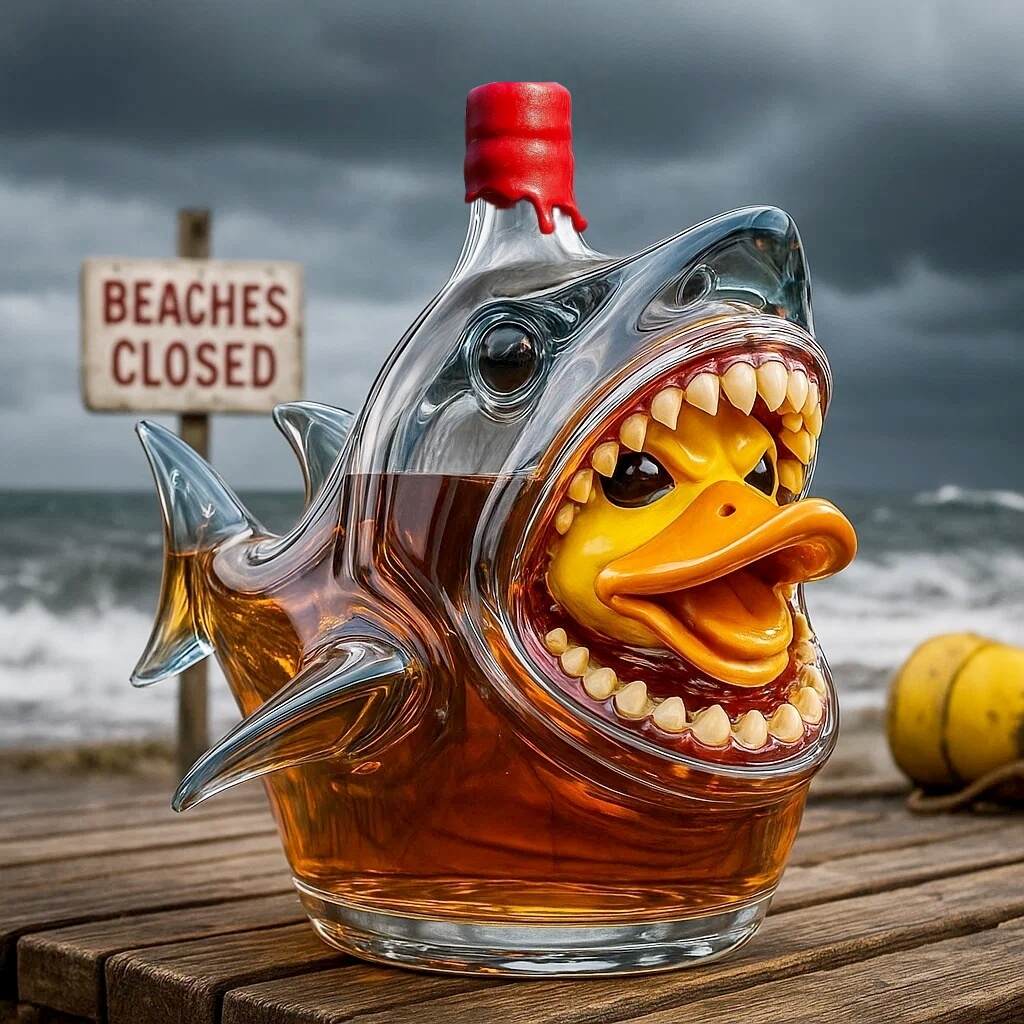The Shark Movie Duck Limited Edition Collector's Whiskey Bottle