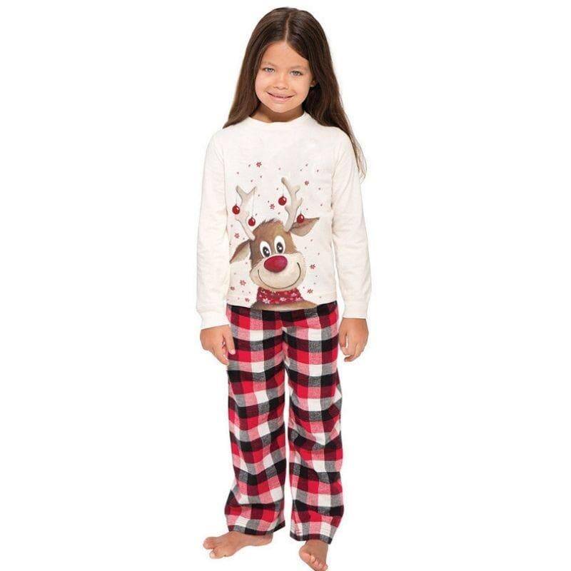 Holiday Family Matching Reindeer Pajamas Sets