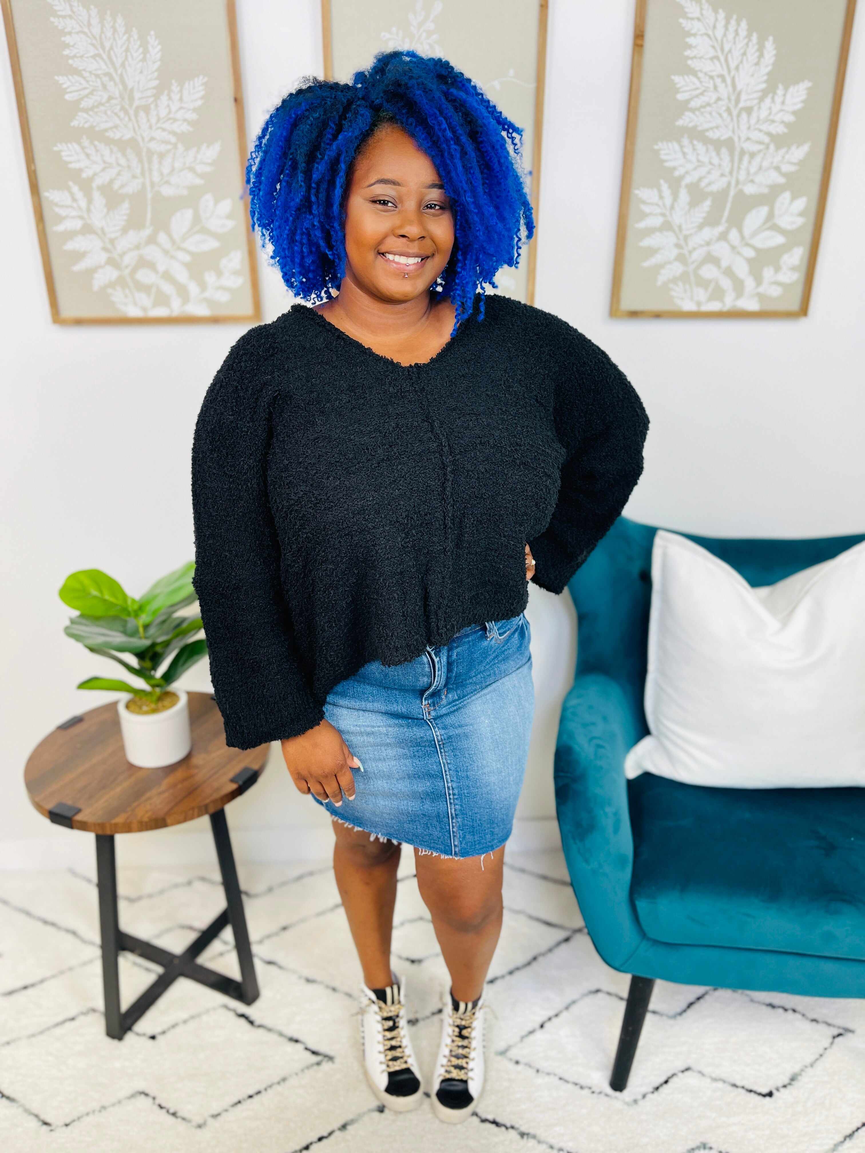 Plus/Reg I See You Looking Denim Skirt