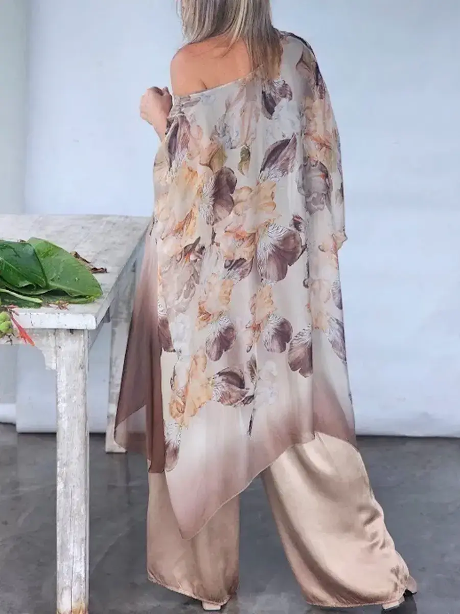 🔥Summer Arrivals🌟Women's Cozy And Flowing Floral Print Chiffon Top