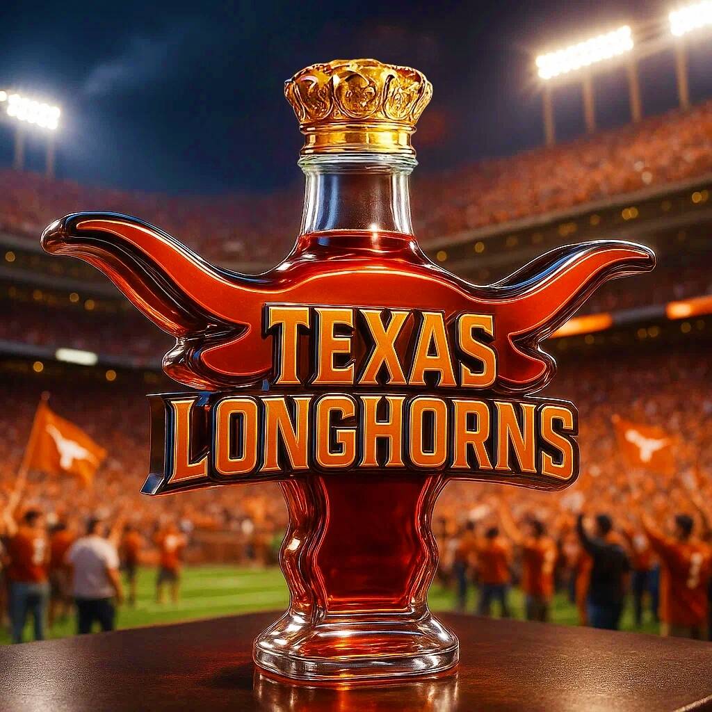 Texas Longhorns Whiskey Bottle