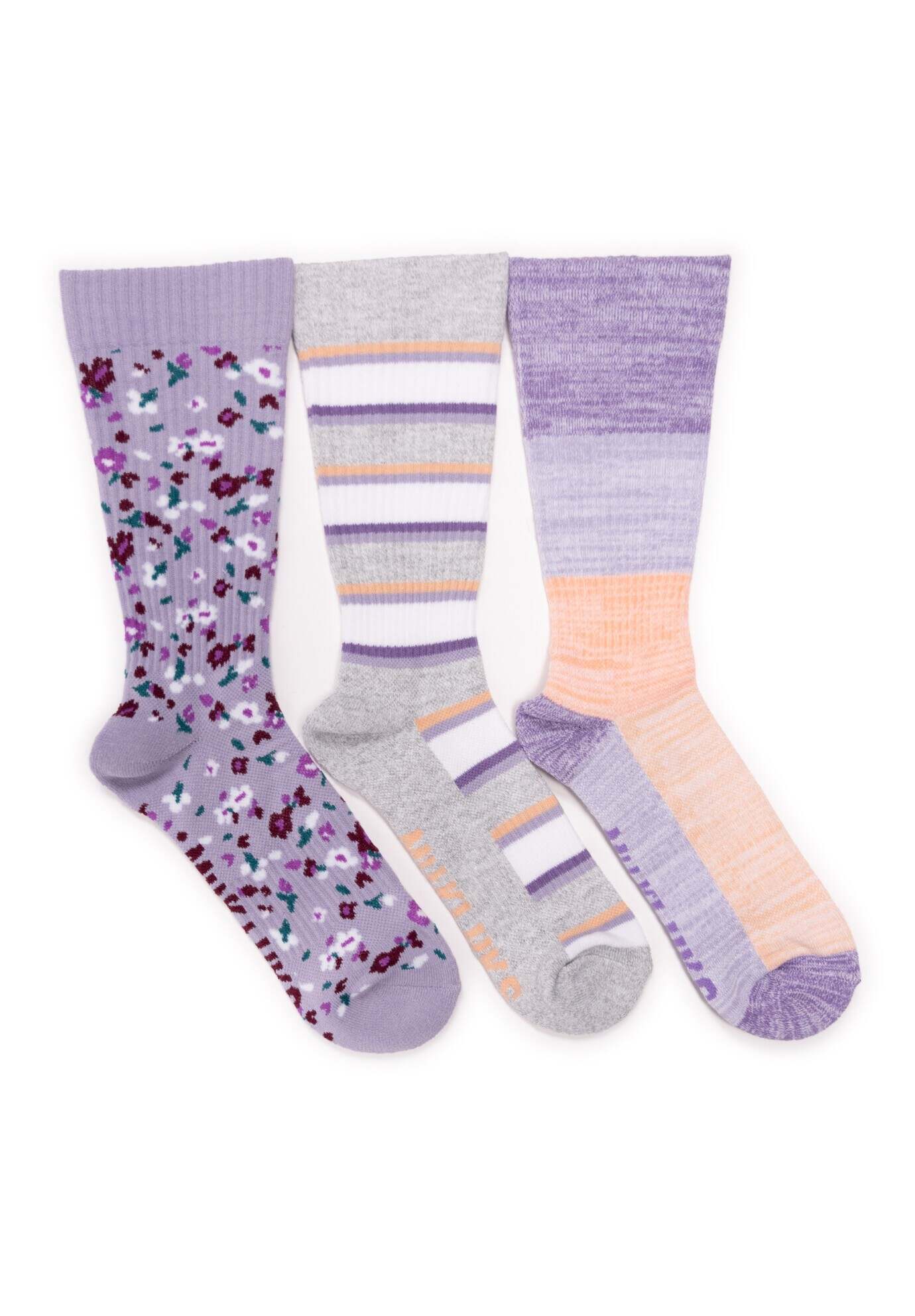 Women'S 3 Pack Cotton Compression Crew Socks