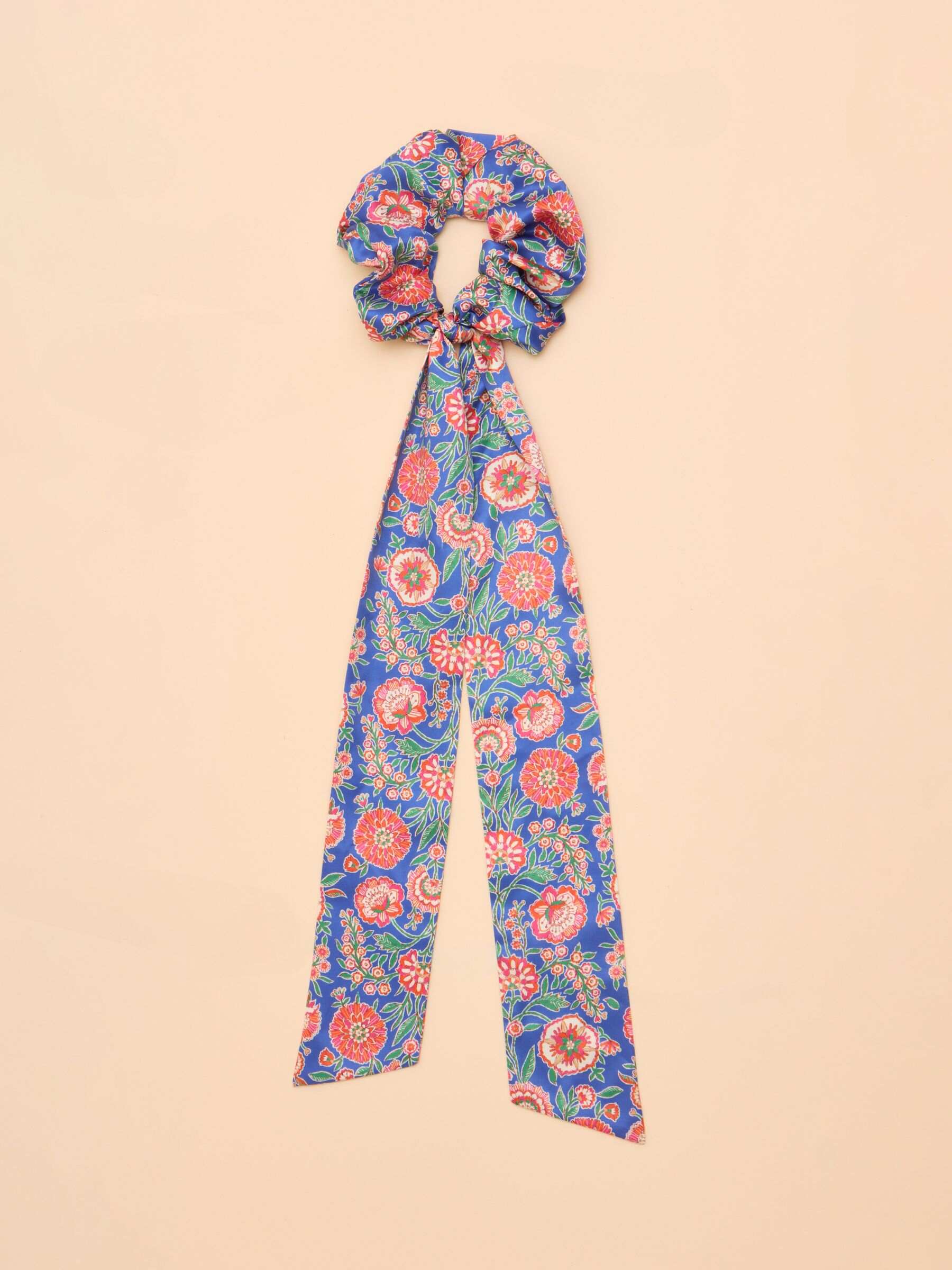 Elissia Blue/Pink Scarf Scrunchie