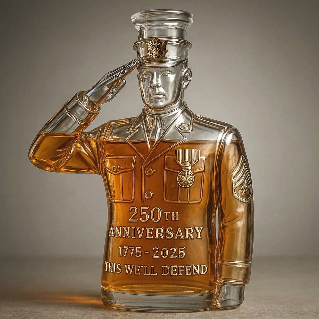 250TH Anniversary Military Commemorative Veterans Salute Bottle