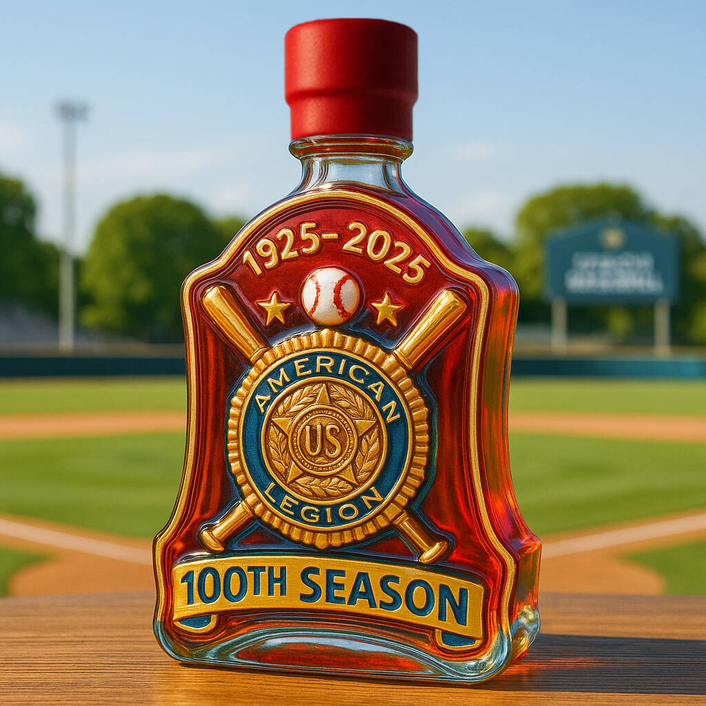 American Legion Baseball 100th Anniversary Whiskey Bottle