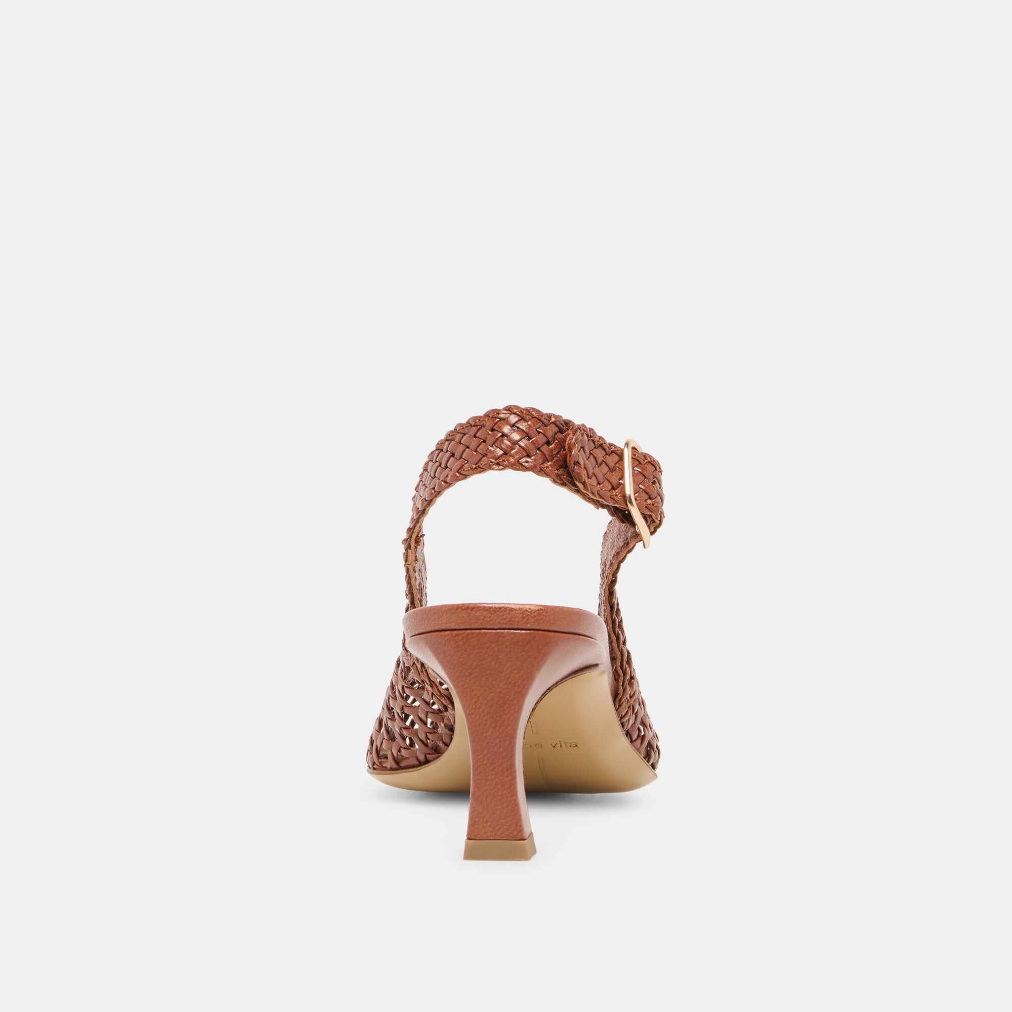 REMLA HEEL TAN WOVEN LEATHER