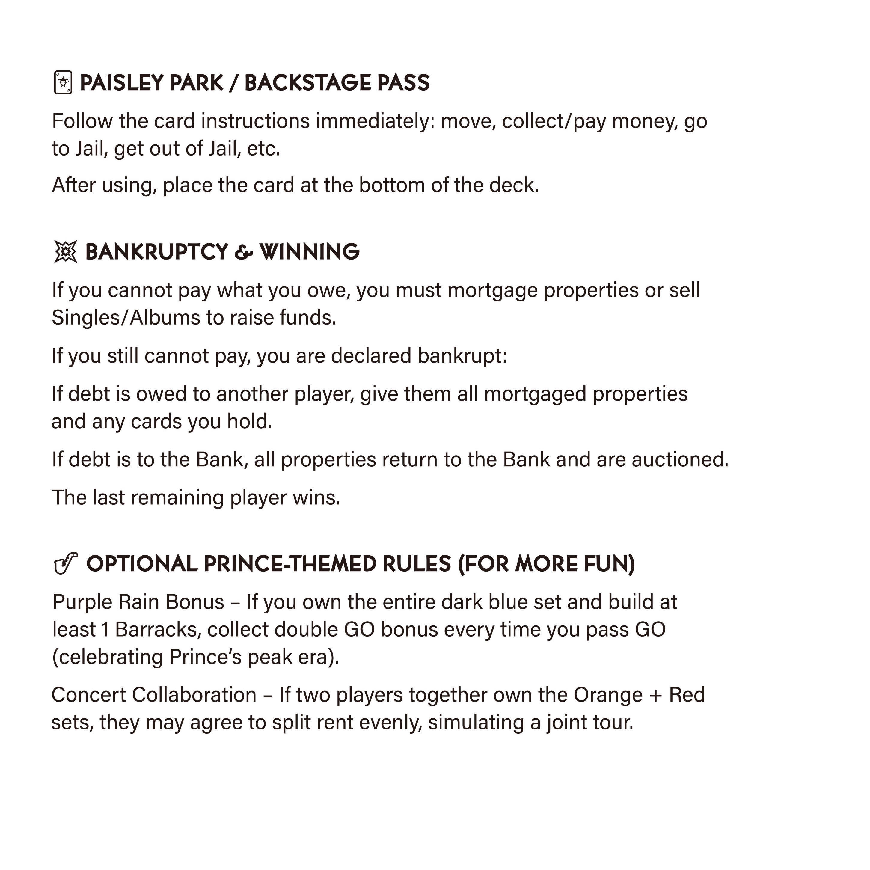 MONOPOLY: Prince Musician Edition