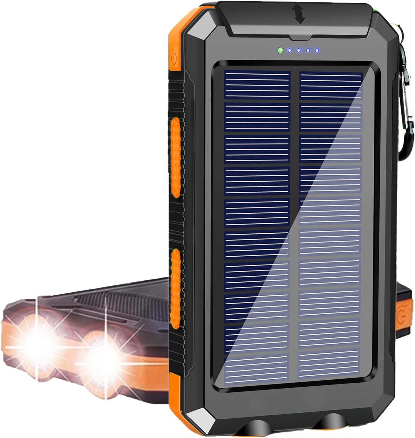 YELOMIN Solar Charger, 38800mAh Portable Solar Power Bank, Waterproof Battery Pack for Outdoor Activities, Camping External Backup Power Charger Dual USB 5V Outputs/LED Flashlights
