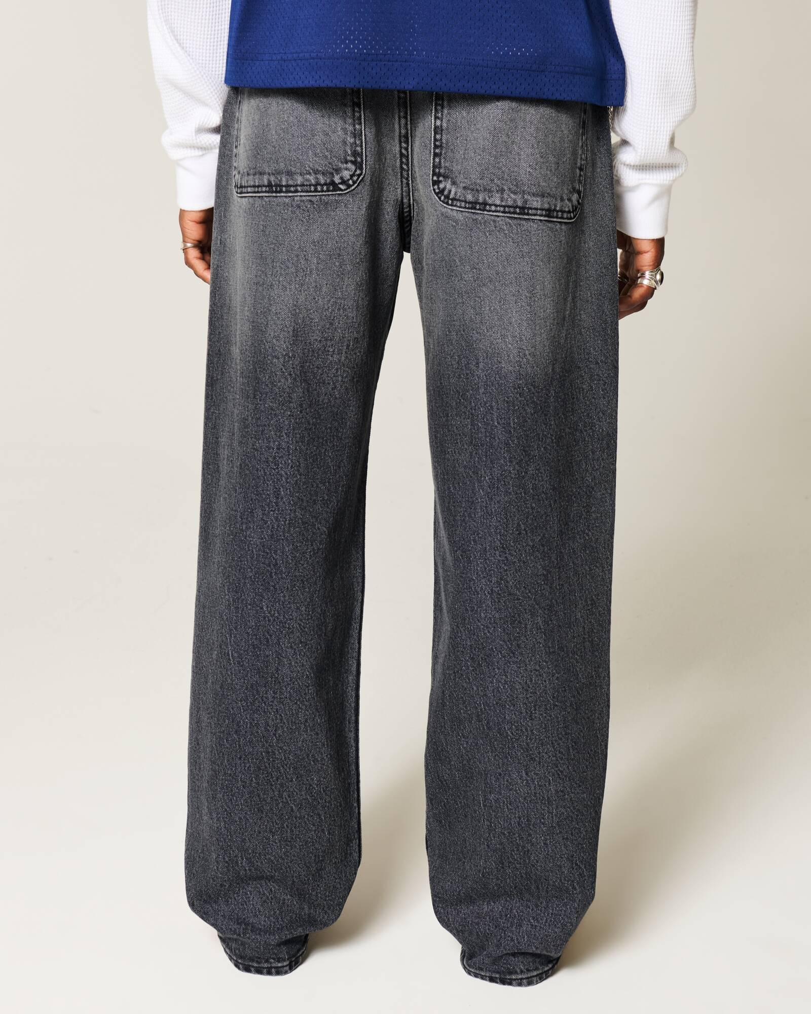 Railroad Stripe Baggy Painter Jeans