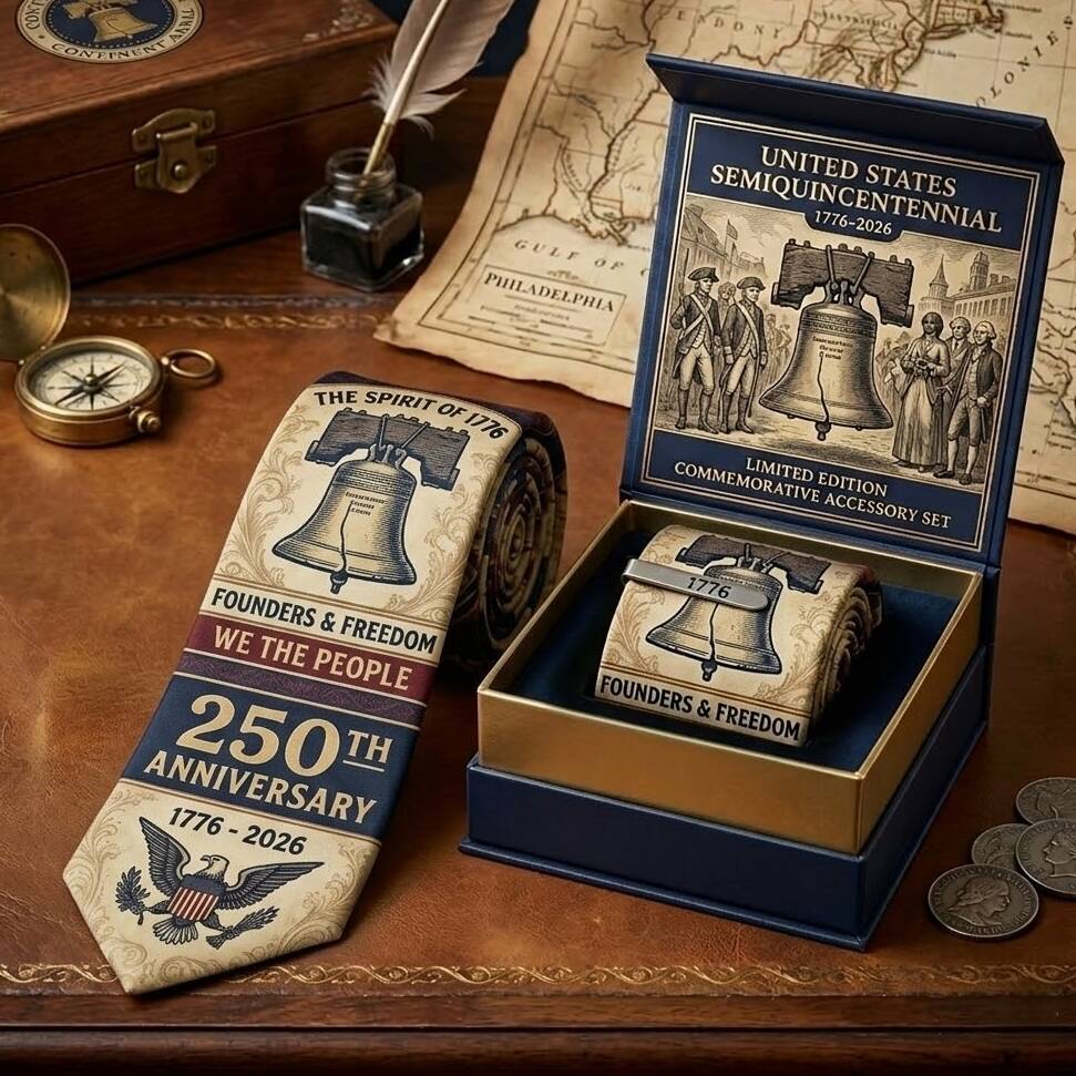 American Independence 250th Anniversary Tie
