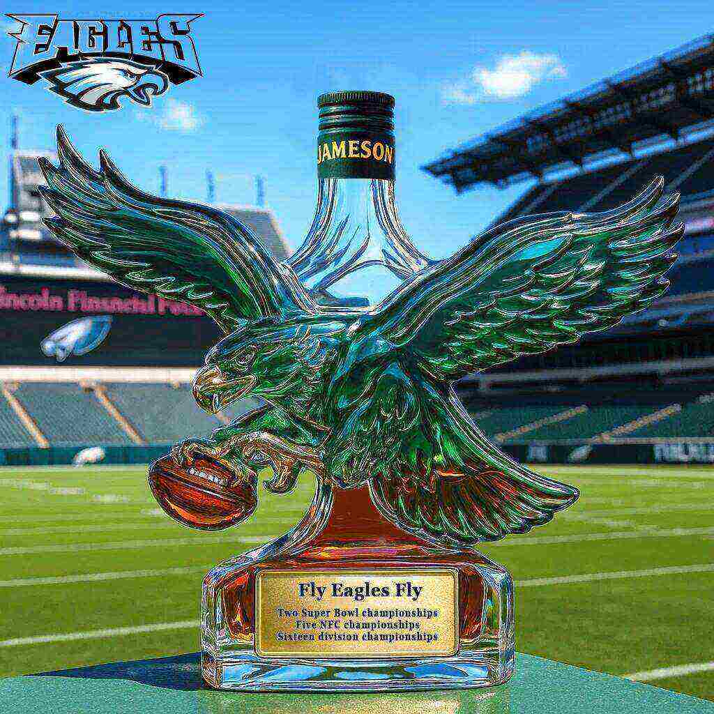 Philadelphia Eagles Retro Logo Whiskey Bottle