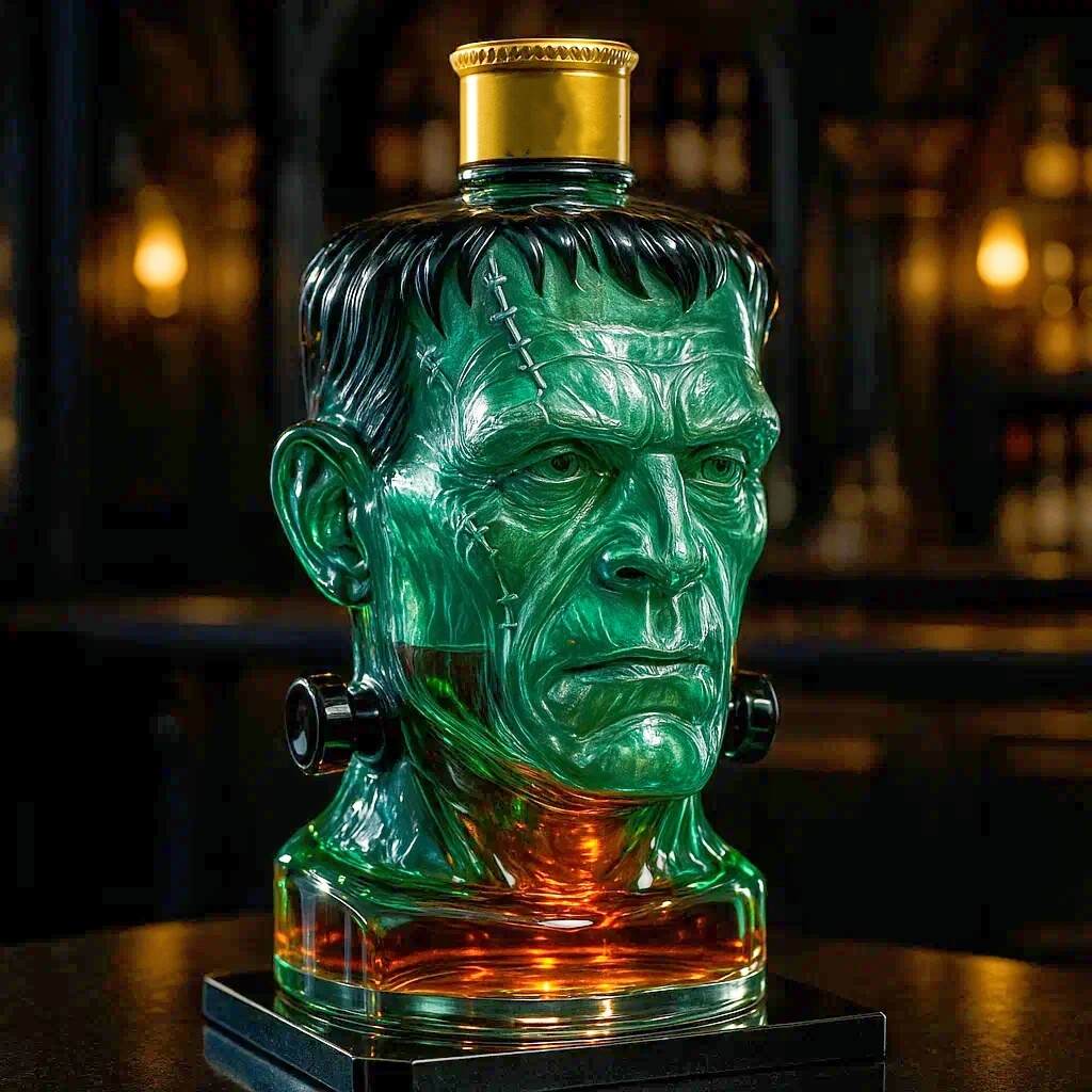 Frankenstein Whisky Bottle