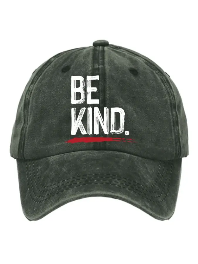 Retro Be Kind Print Baseball Cap
