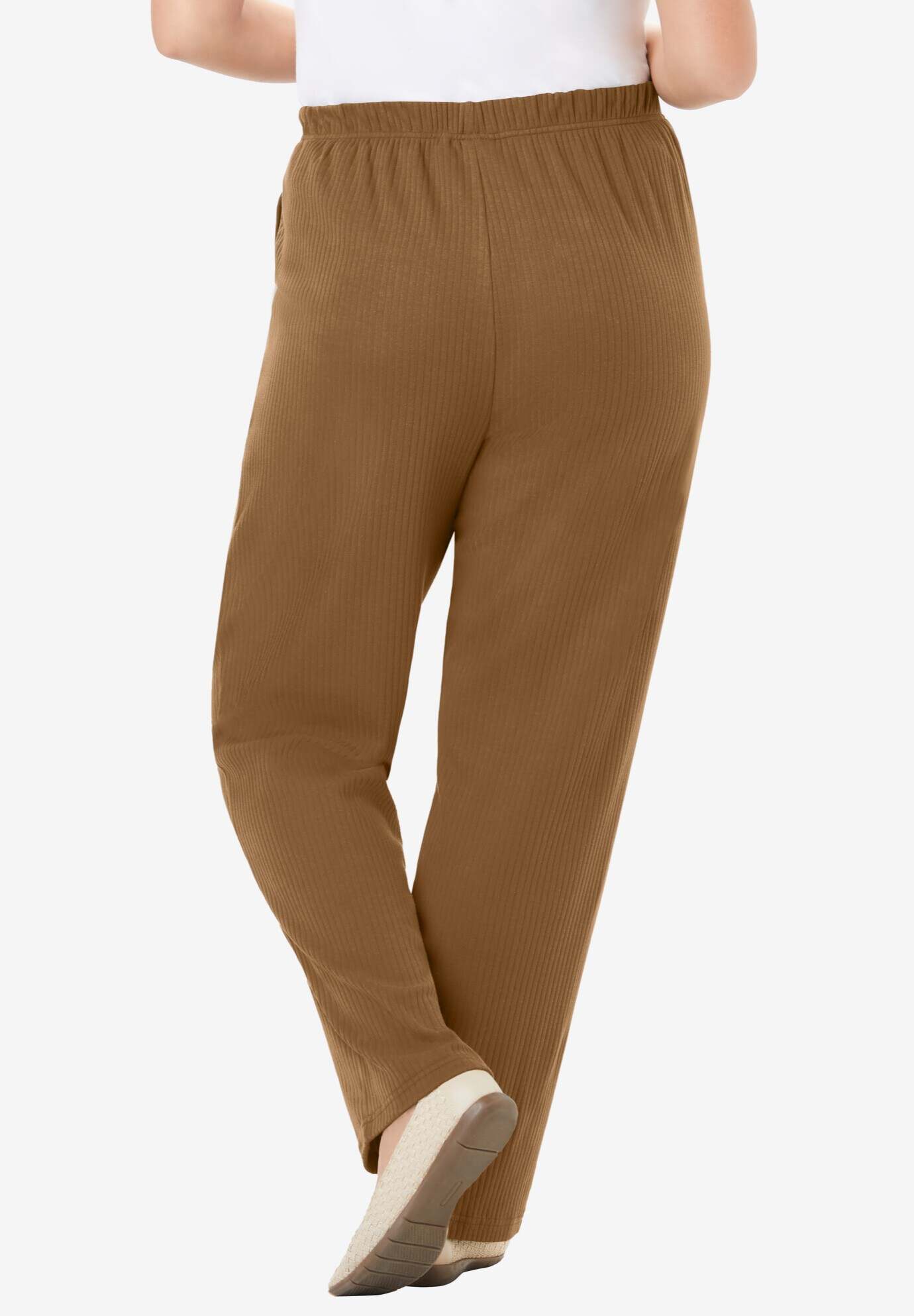 7-Day Knit Ribbed Straight Leg Pant