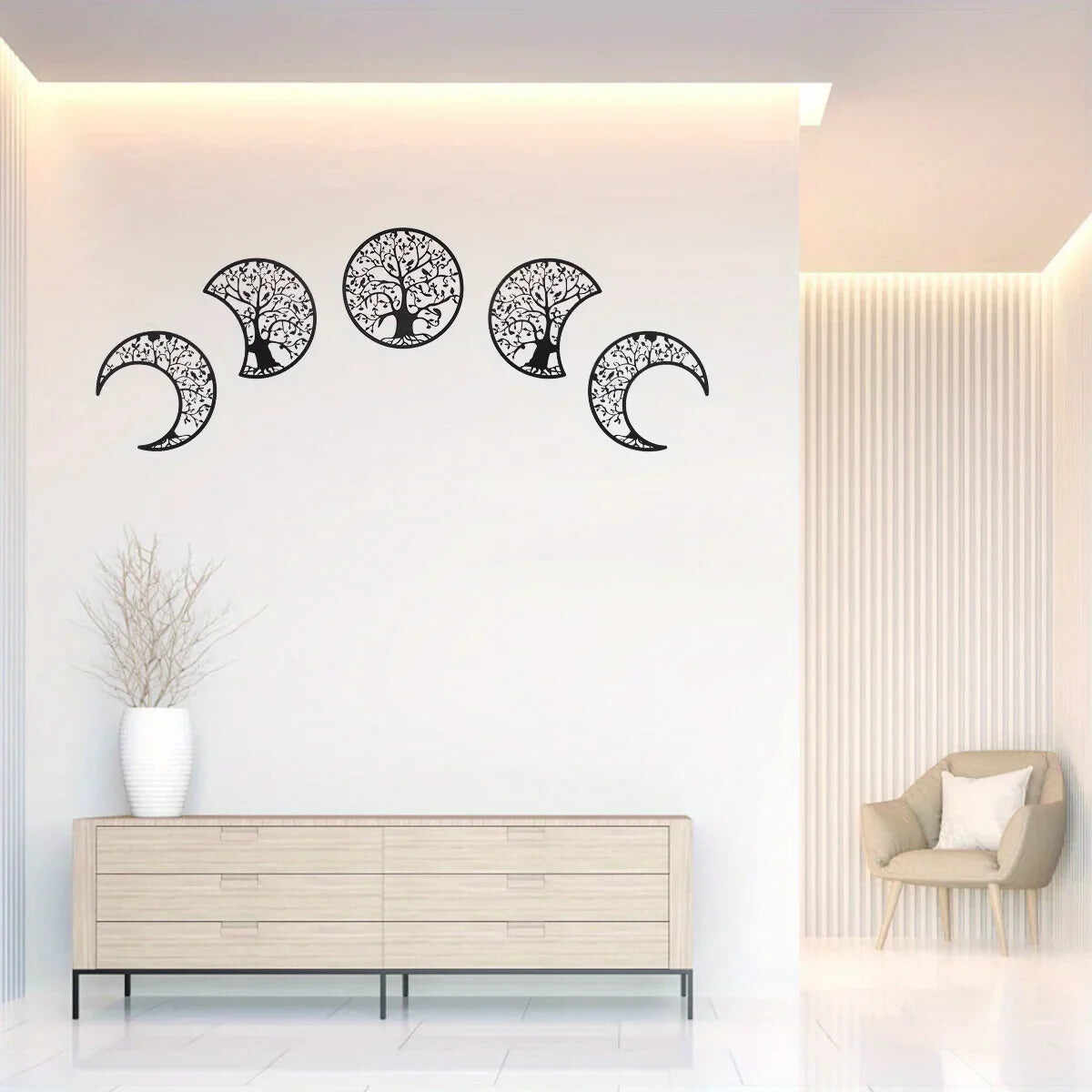 Bohemian Moon Metal Wall Art