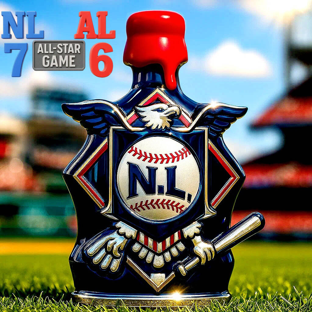 MLB All-Star Game Whiskey Bottle