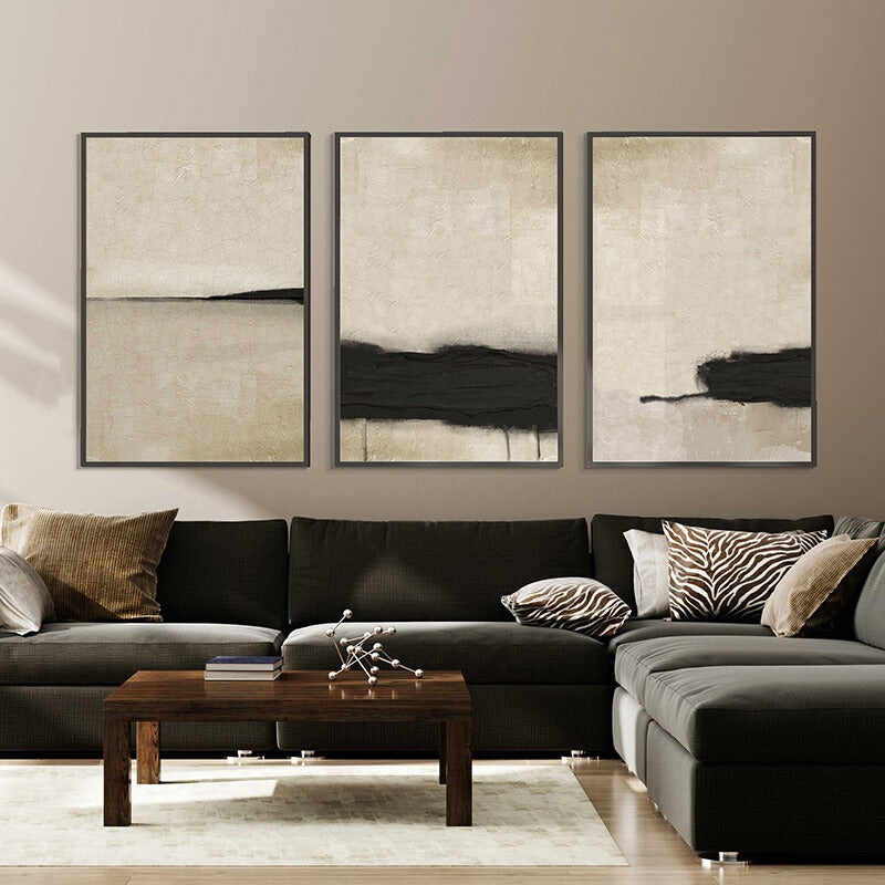 Neutral Elegance Abstract Canvas Wall Art