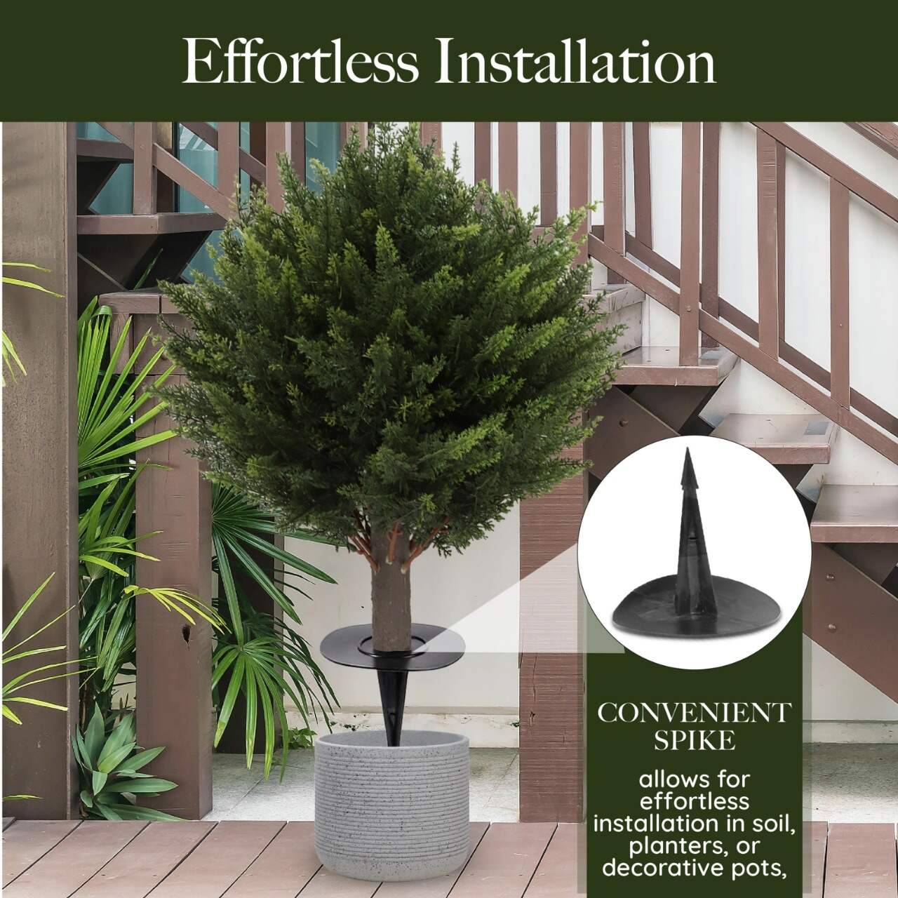 🔥On Sale🔥22''T Artificial Cedar Topiary Ball Tree