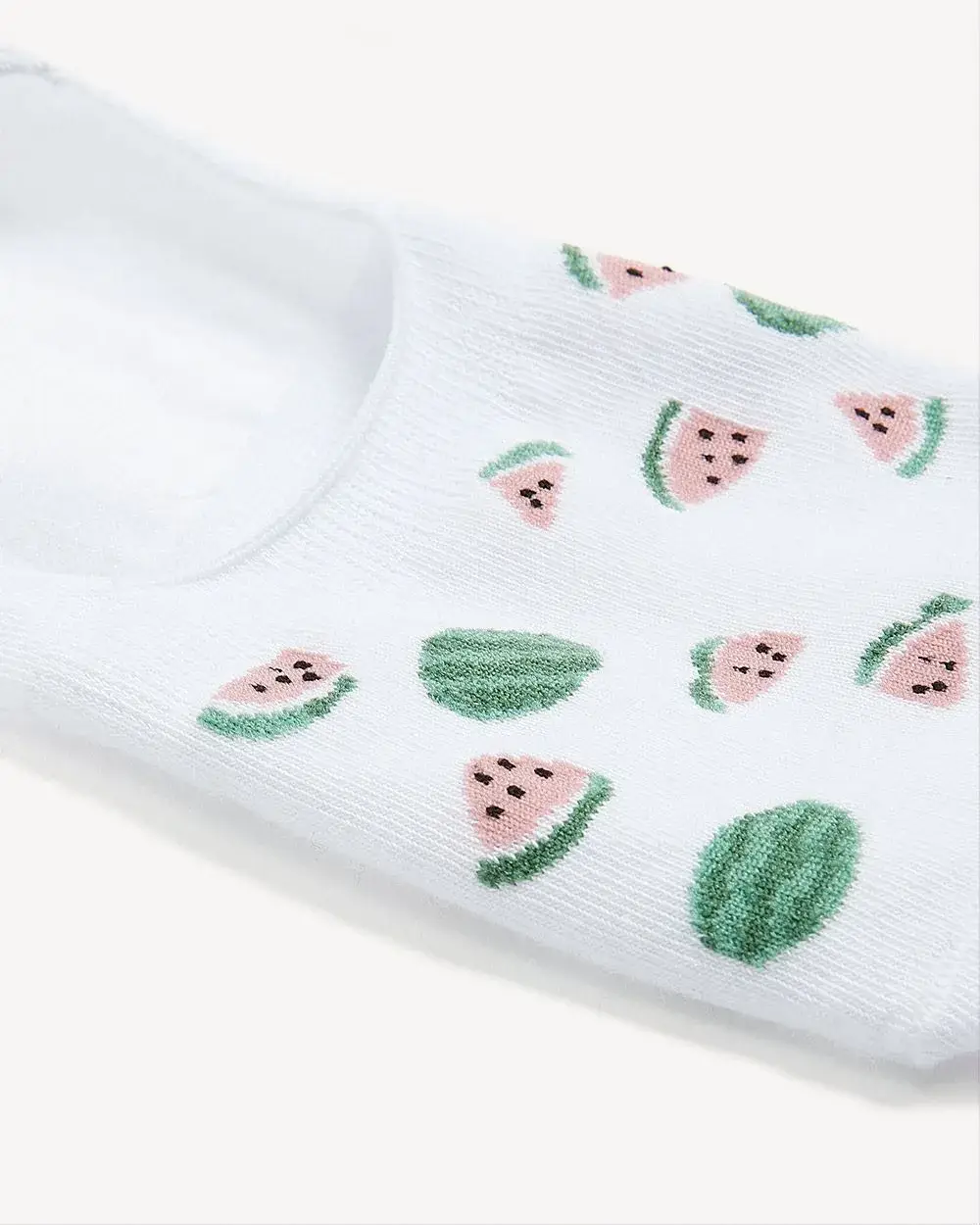 Sneaker Socks with Watermelon Print, Pack of 3