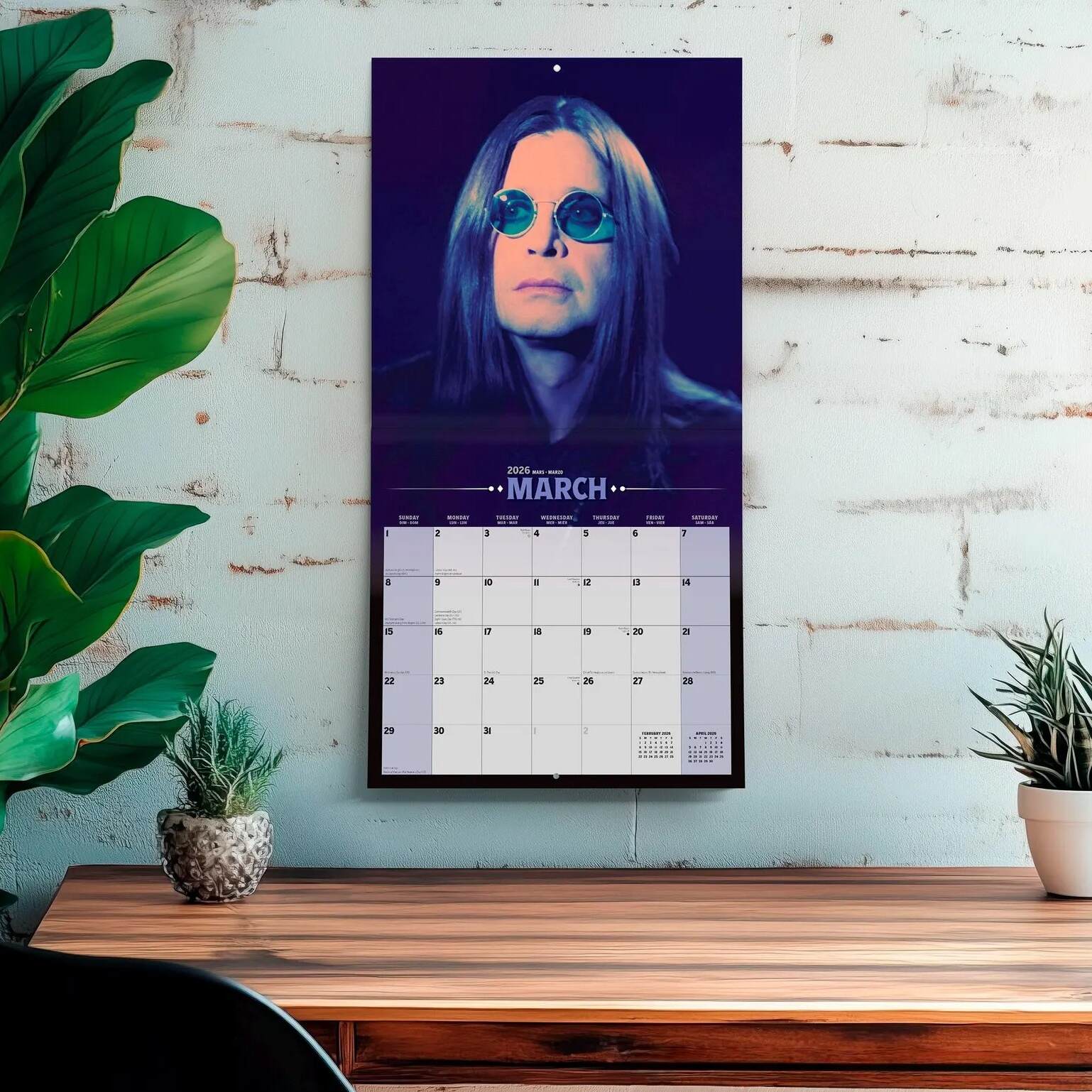 ⚡ Ozzy Osbourne 2026 Official Calendar – The Prince of Darkness Returns.
