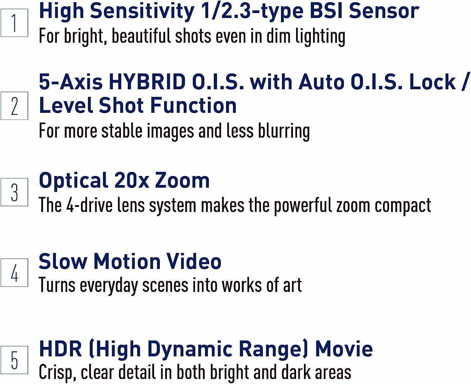 Panasonic Full HD Video Camera Camcorder HC-V180K, 50X Optical Zoom, 1/5.8-Inch BSI Sensor, Touch Enabled 2.7-Inch LCD Display (Black)