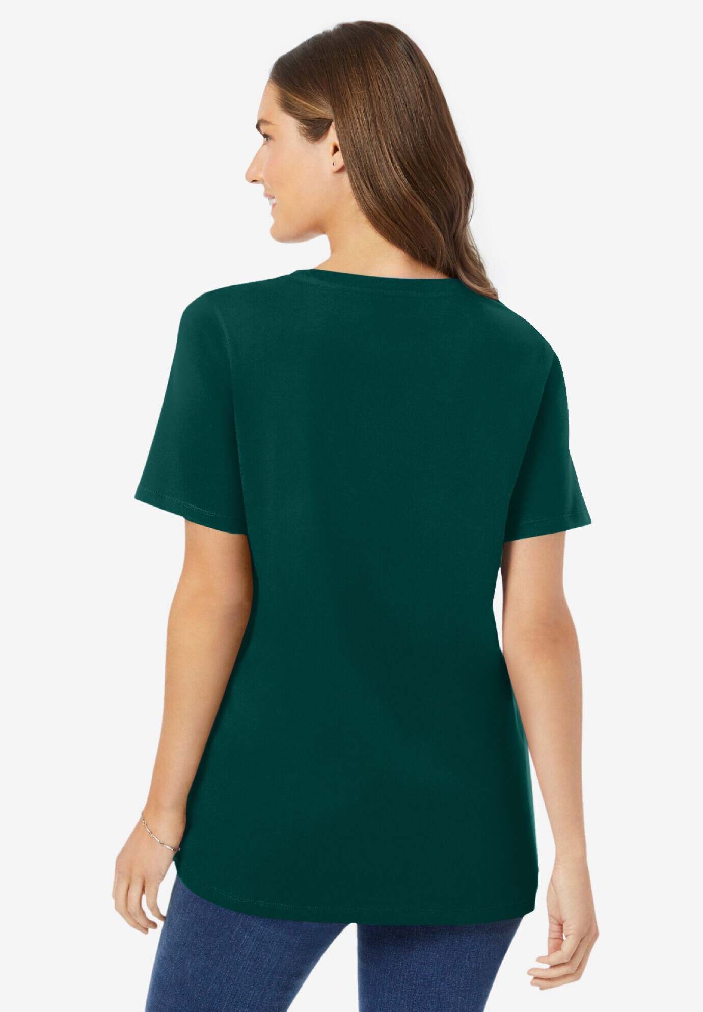 Perfect Short-Sleeve V-Neck Tee