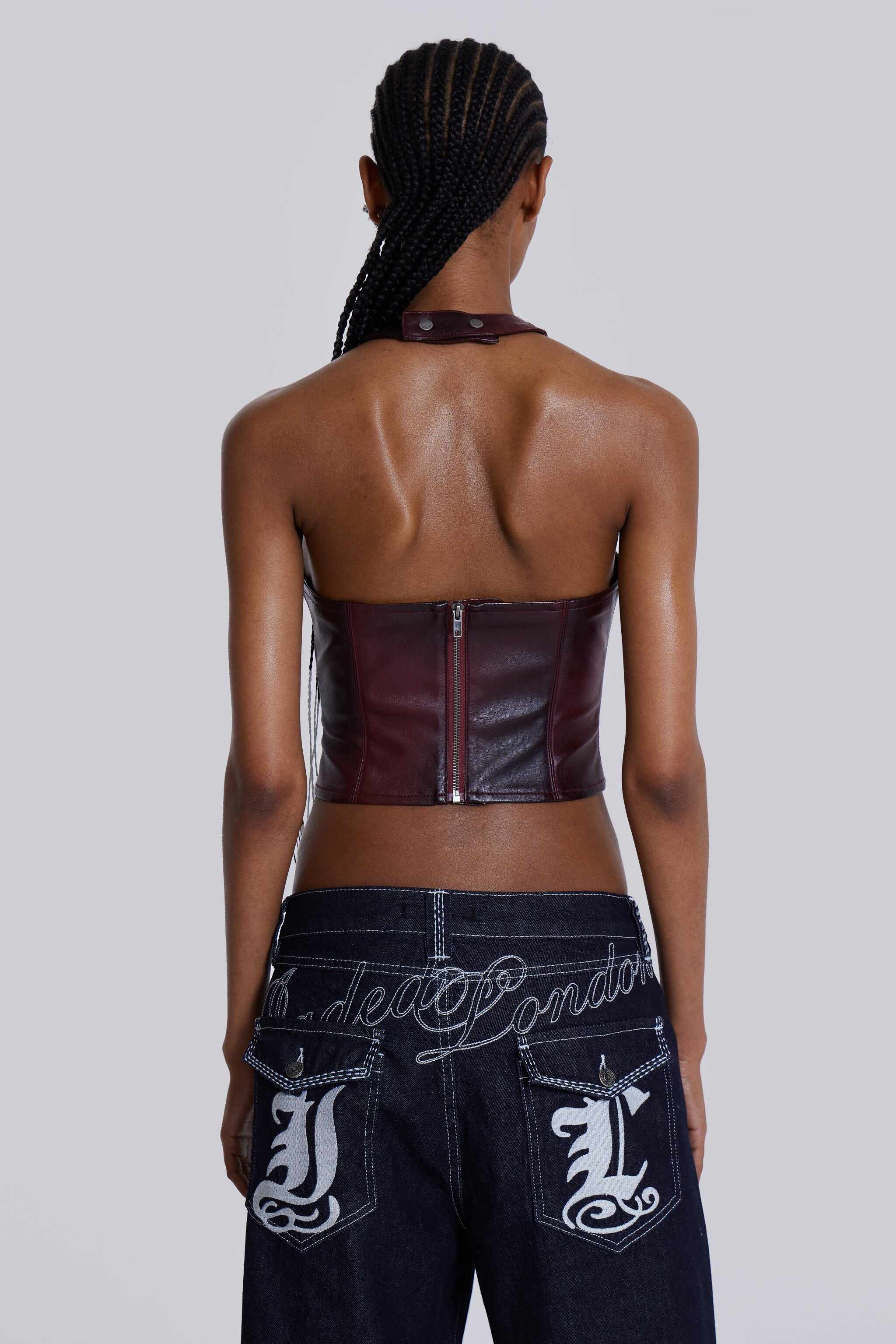 Lynx Faux Leather Corset Top