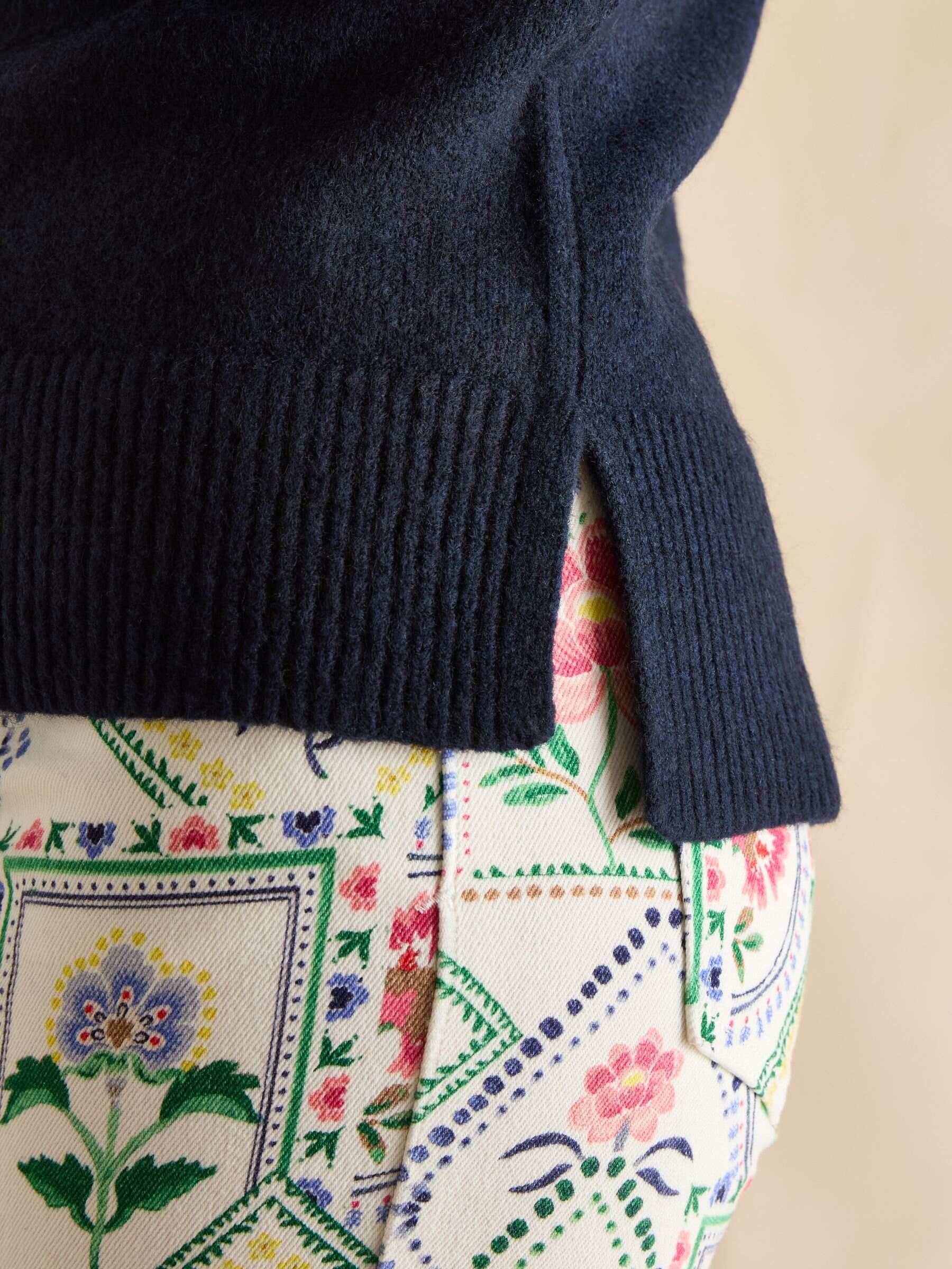 Holly Navy Blue Knitted Vest