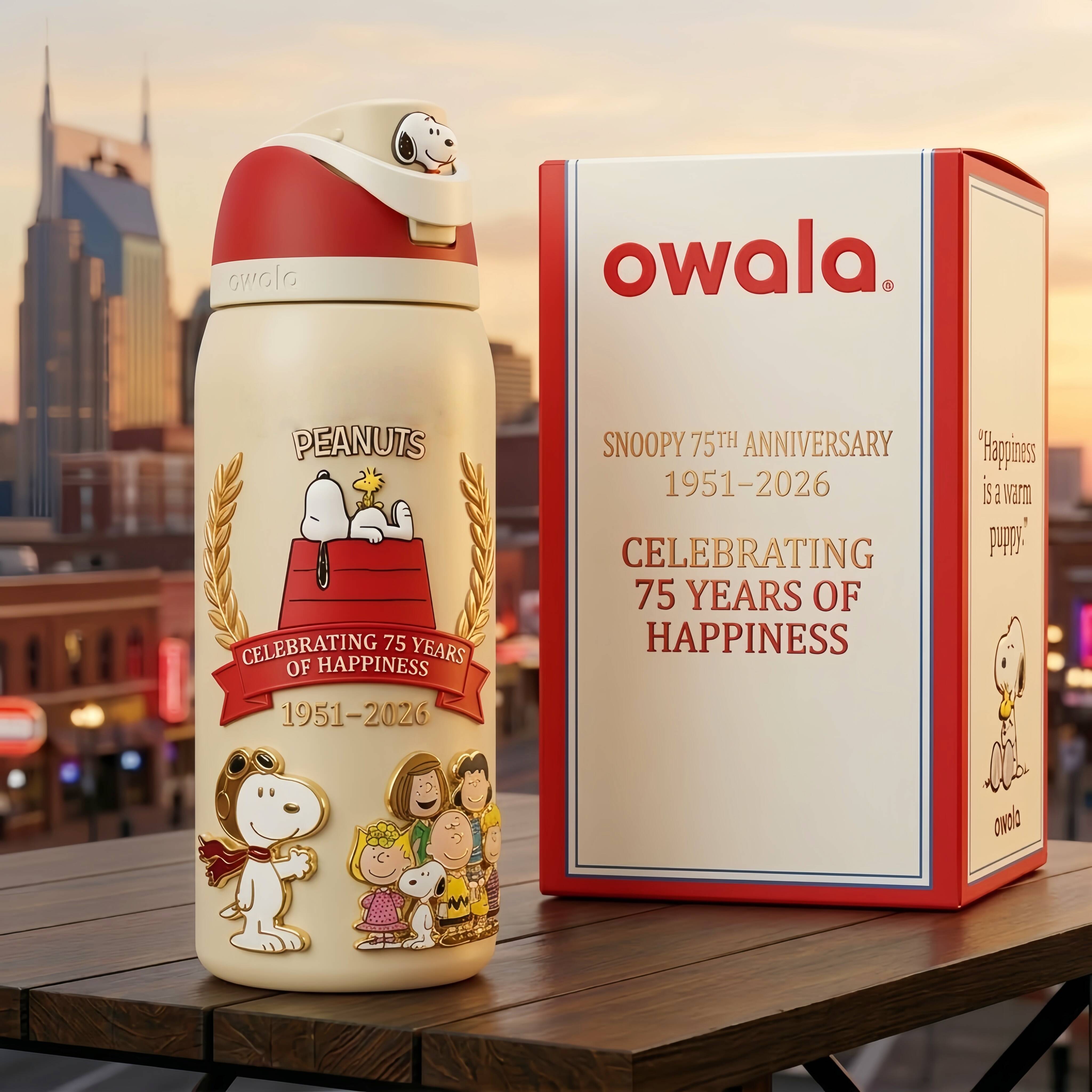 Snoopy 75TH Anniversary Collector's Edition Owala FreeSip
