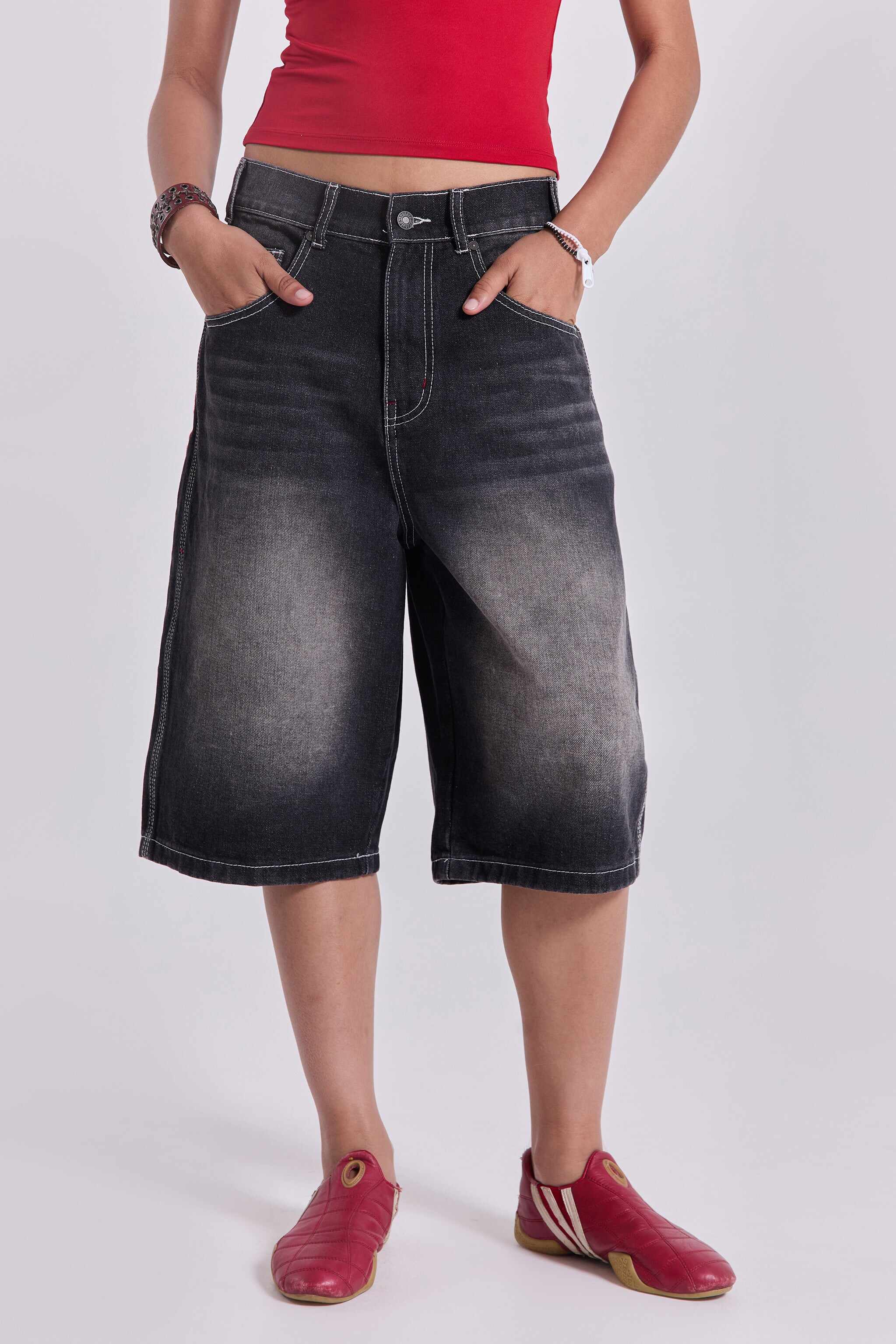 Washed Black Jumbo Jorts