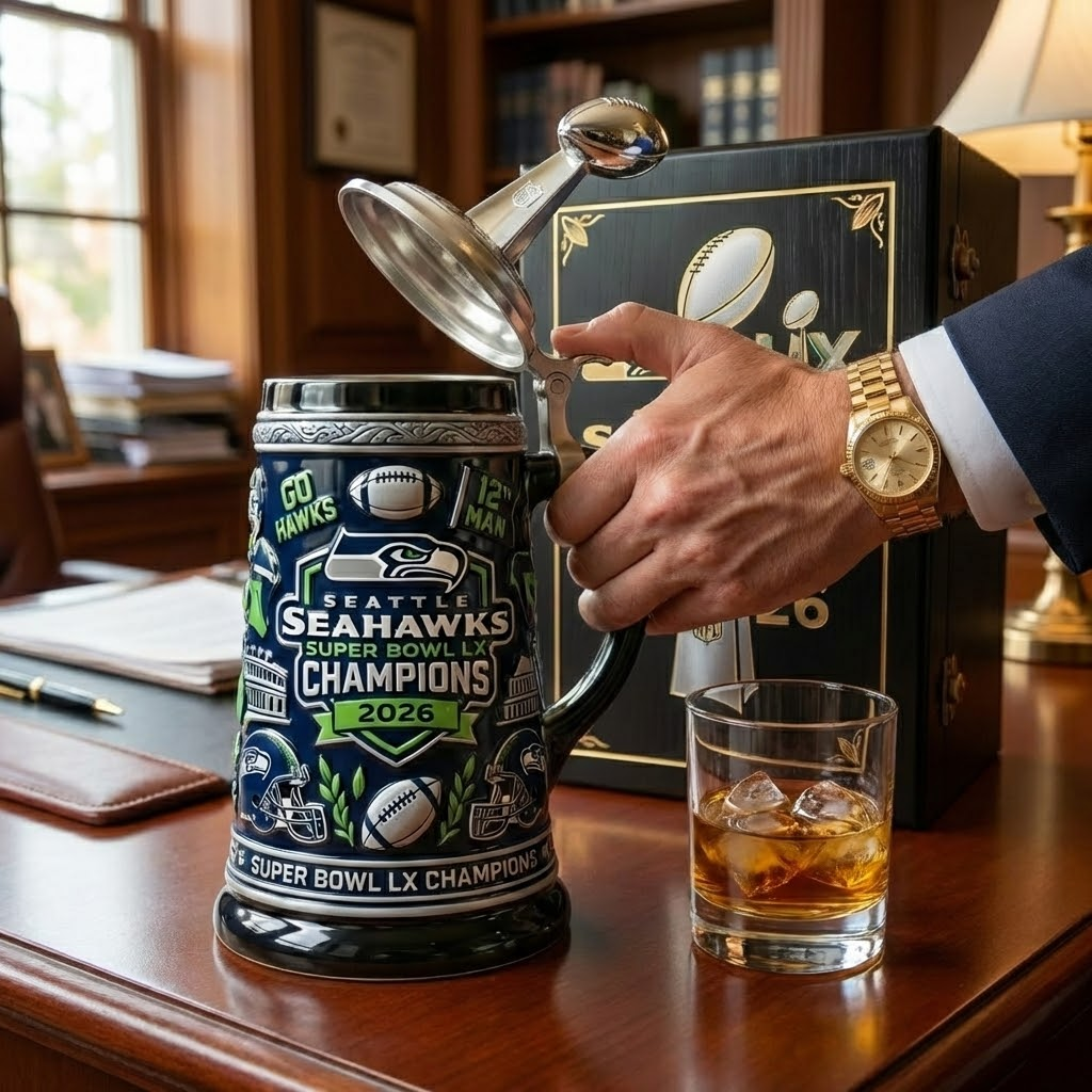 Seattle Seahawks Super Bowl LX Champions Commemorative Beer Stein