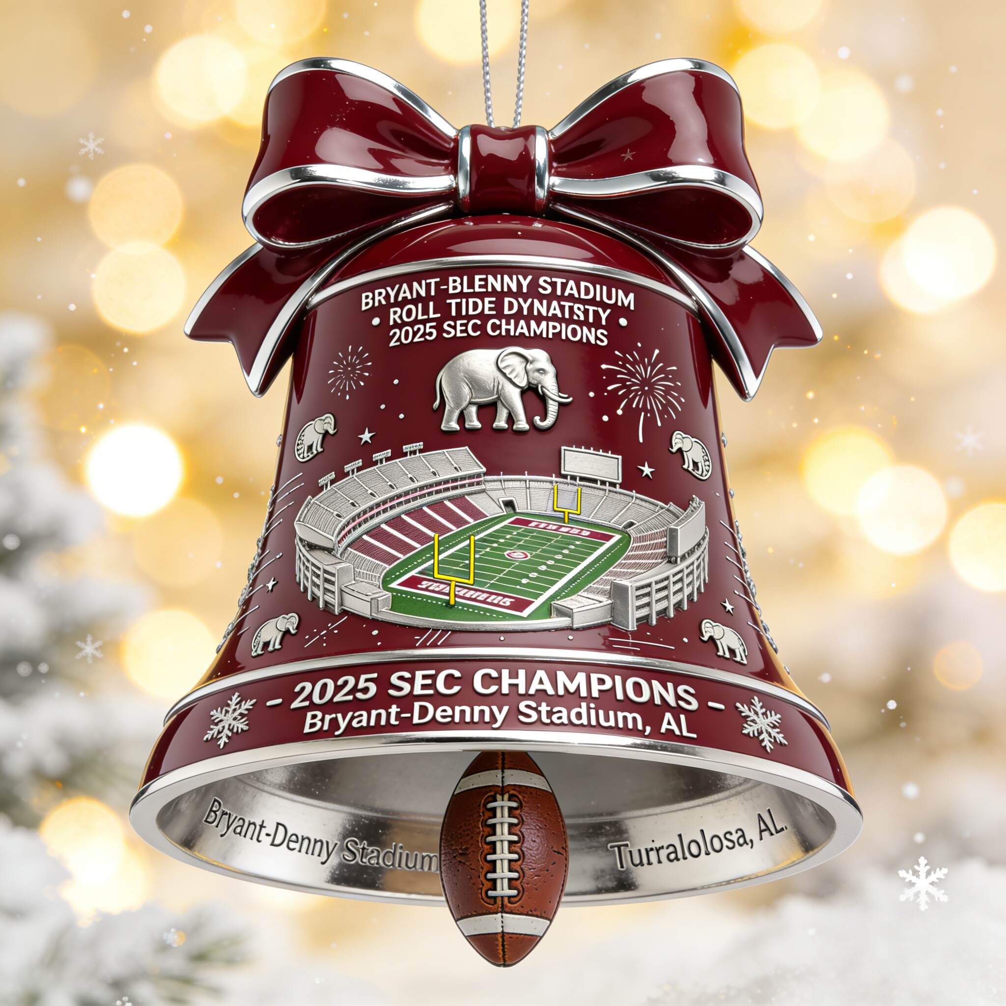 True Crimson Fans Don’t Fold — 2025 Dynasty Bell Ornament