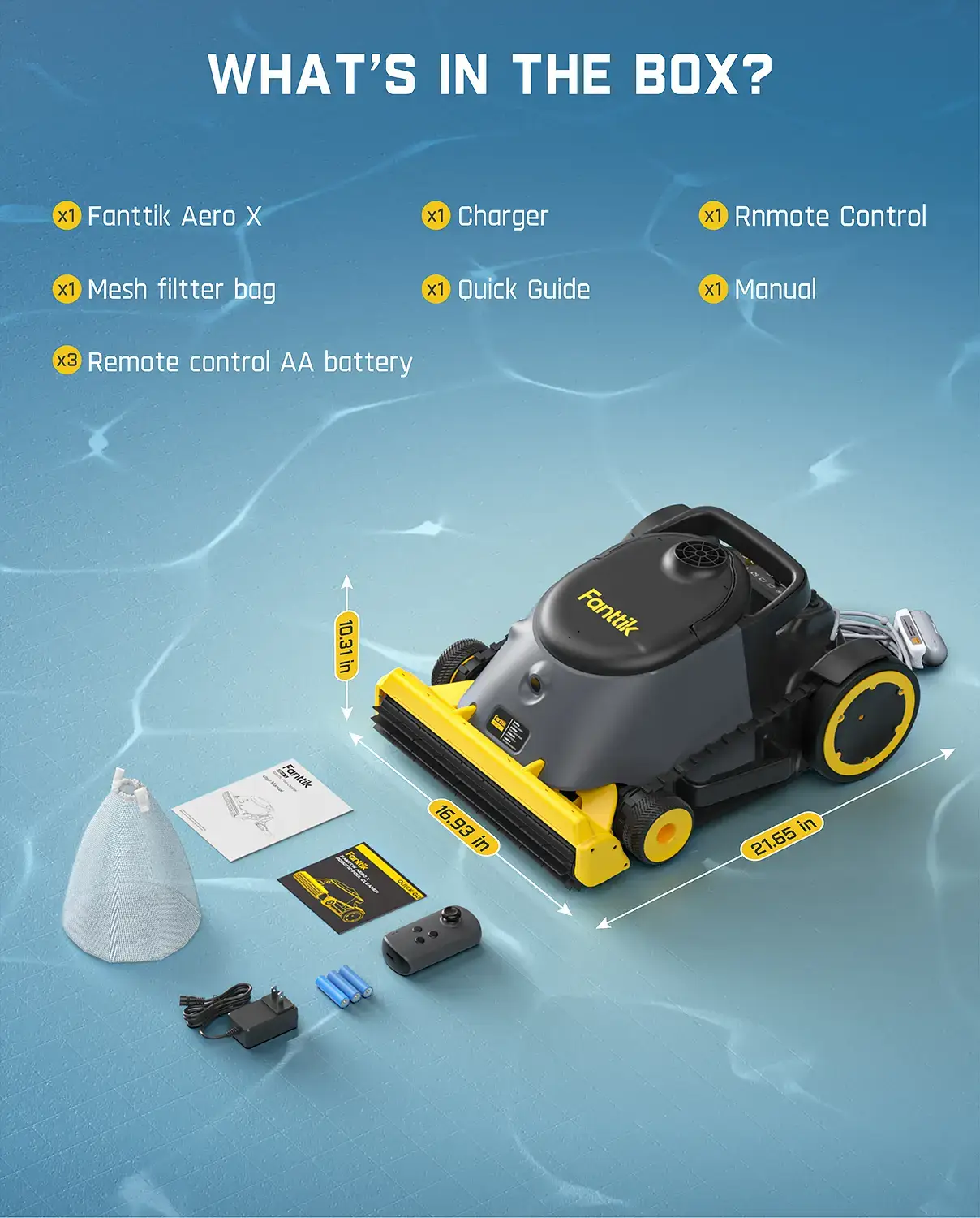 Cordless Robotic Pool Vacuum Cleaner | Horizontal Waterline Cleaning, 4X Efficiency, 6H Working Time, APP & Remote Control, Cleans Walls & Floors Up To 5382 Sq.ft