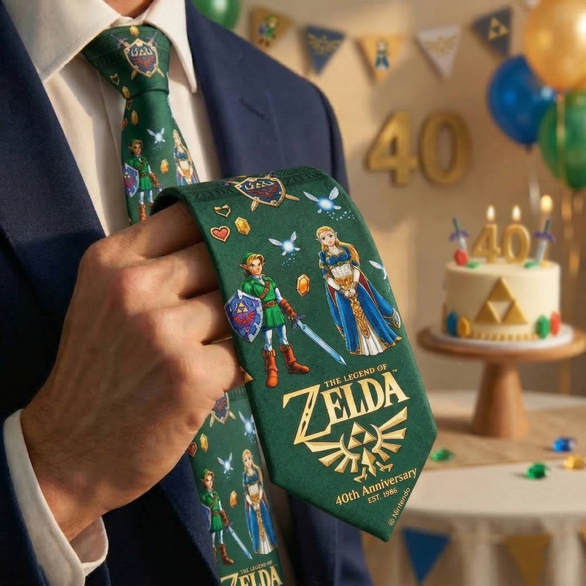 The Legend of Zelda 40th Anniversary Tie