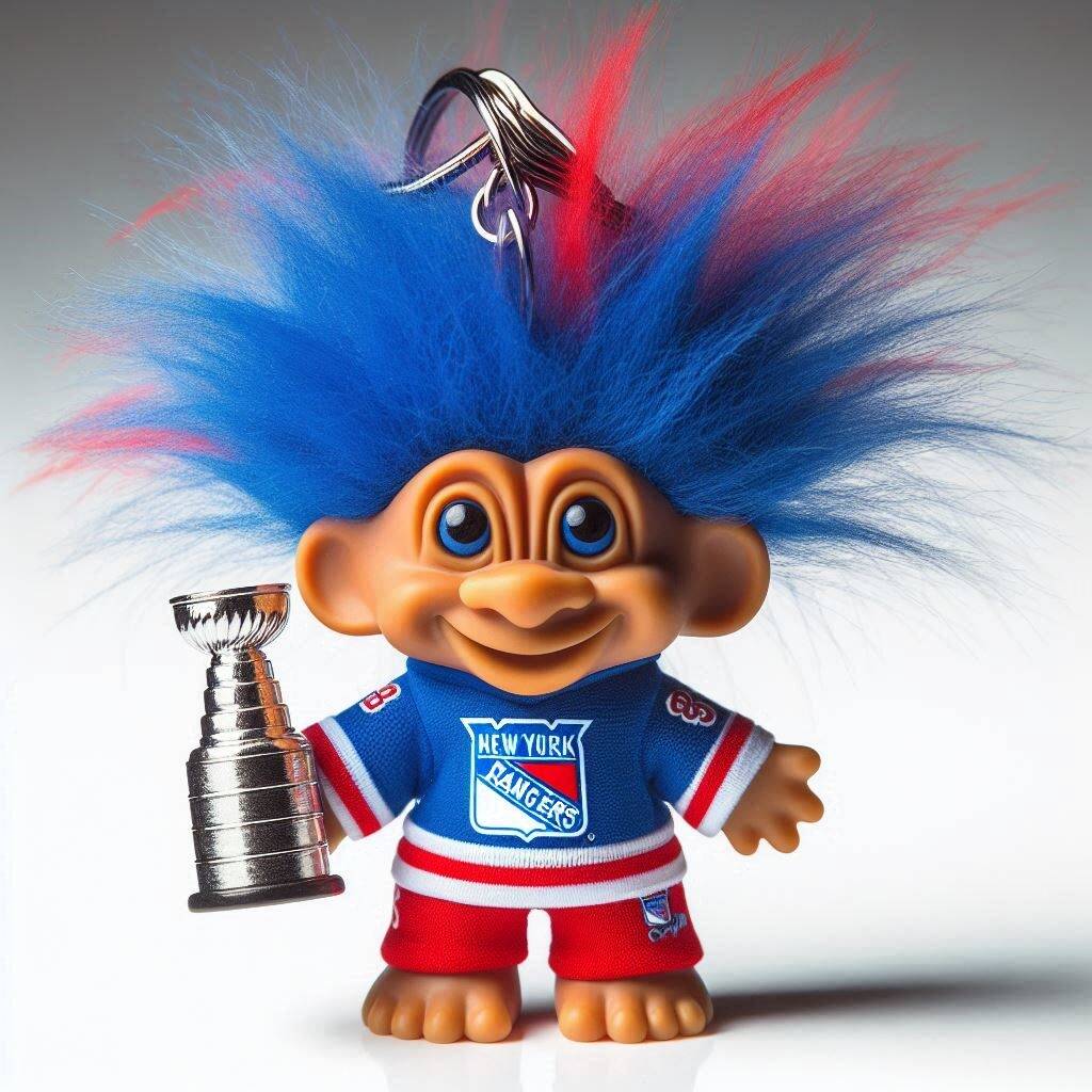 NHL Team Troll Doll Keychain