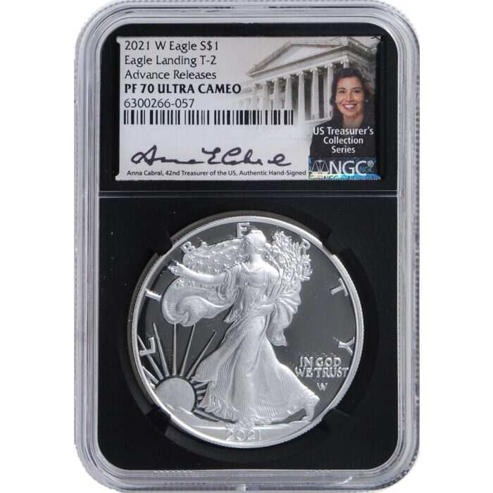 Complete Six Coin Set of Every Advance Release Silver Eagle - Cabral Signatures