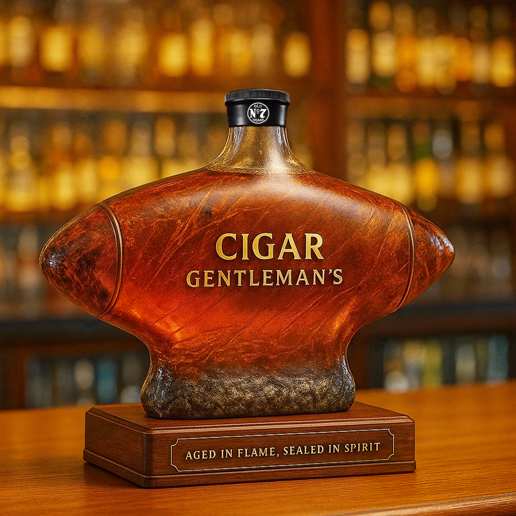 Cigar-Shaped Whiskey Bottle